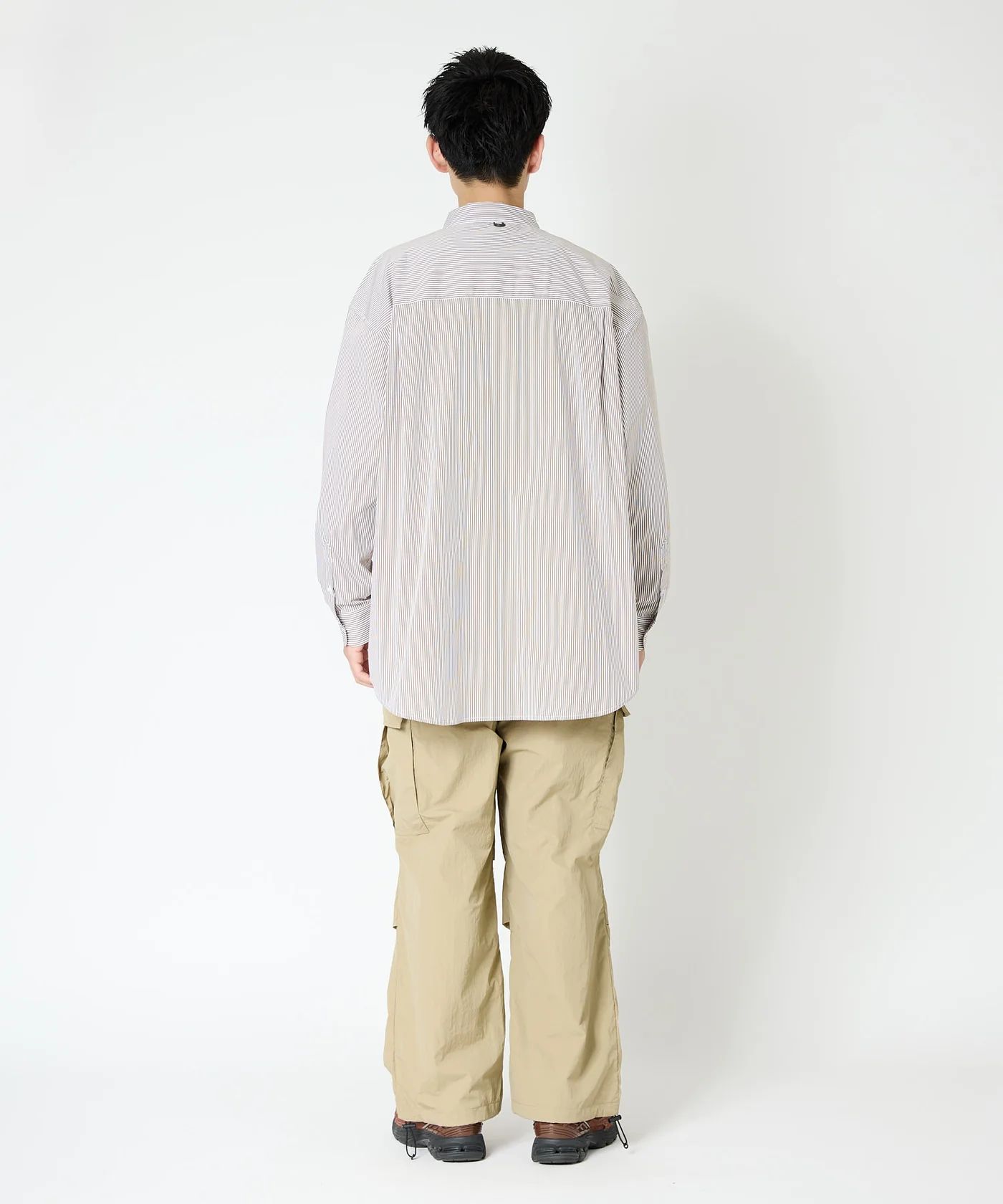 LOOSE STRIPE SHIRT L/S / ルーズ ストライプ シャツ / ブラウン / MTM-SH-0266-24-B