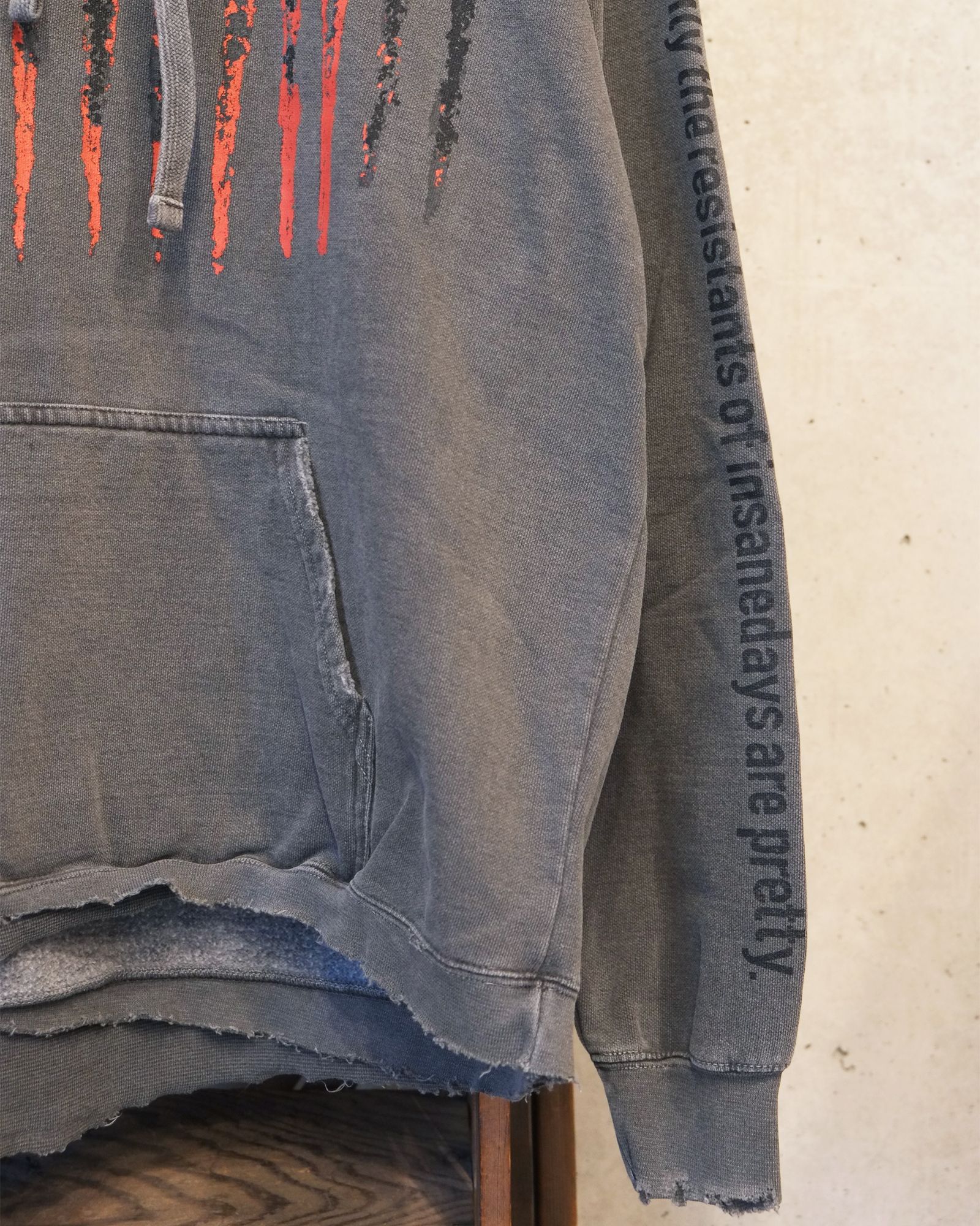 Bootleg Hoodie With Damaged(ERROR S) / パーカー / ブラック / M-P4-BG10