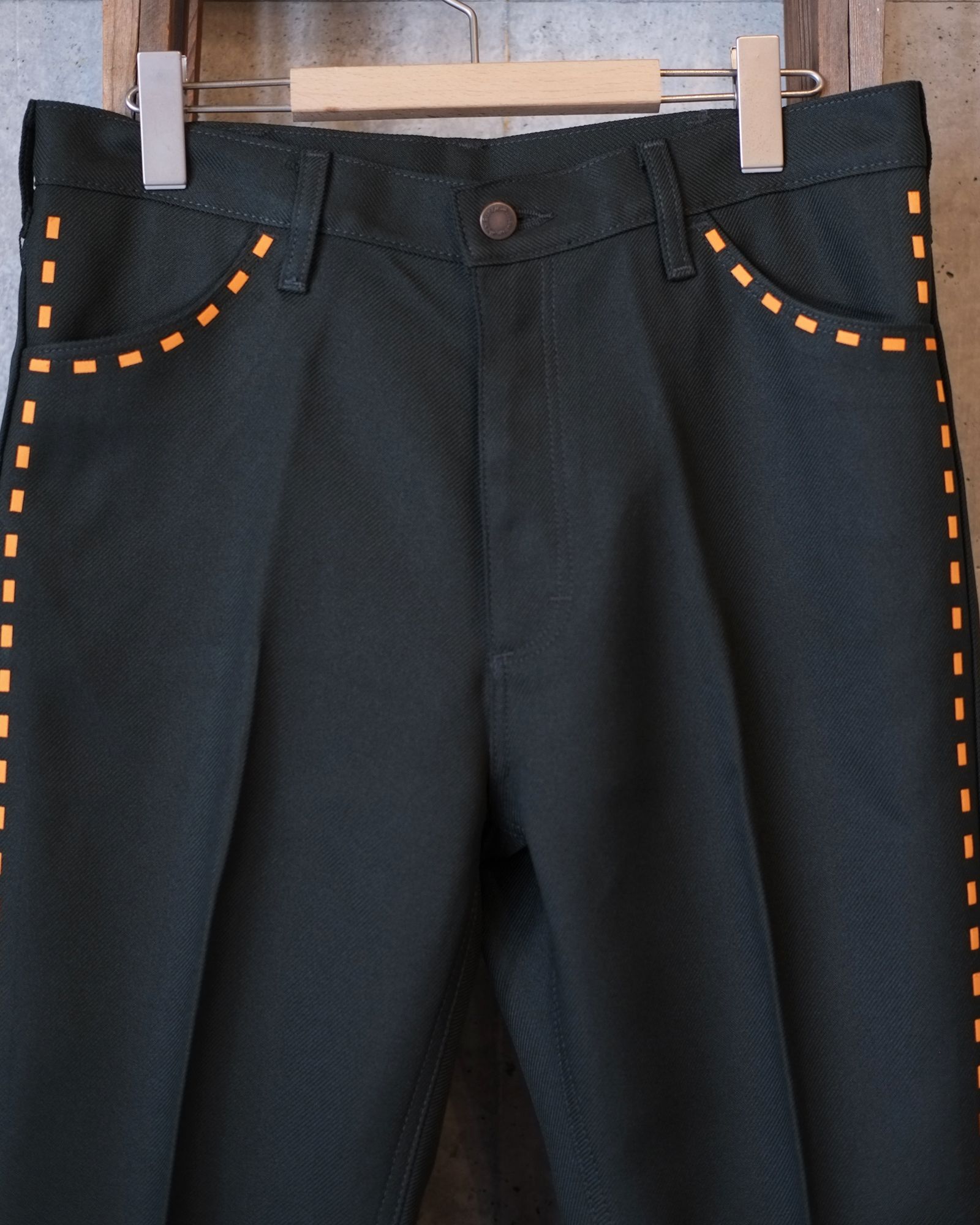 【定番デザイン】Laser Stitch Wrancher Pants / デニム / 細身シルエット / メンズ