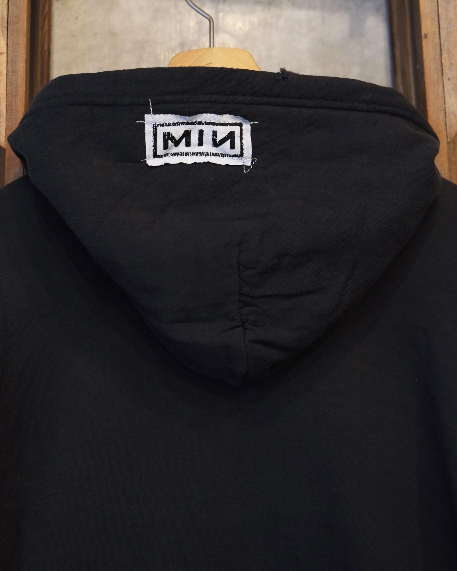 Bootleg Zip Up Hoodie With Patched(MIN) / ジップアップ パーカー / 5イヤーズ ブラック / M-P4-BG7