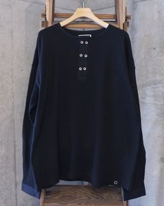 Double Henley L/S Tee / ヘンリー ロングスリーブTシャツ / ブラック / PD-262-LCS-041