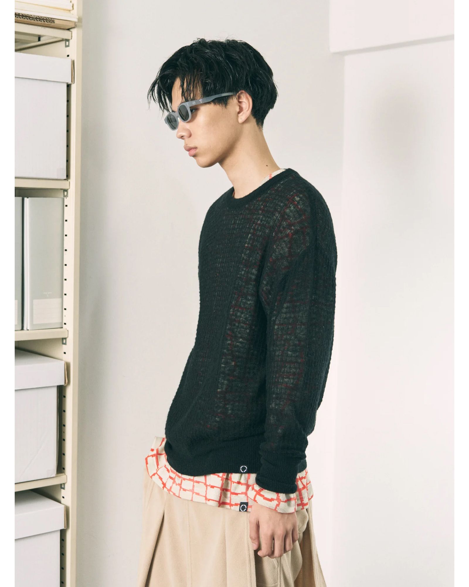 Aiy Merino Waffle Sweater / ニット / ブラック / PD-262-KN-071