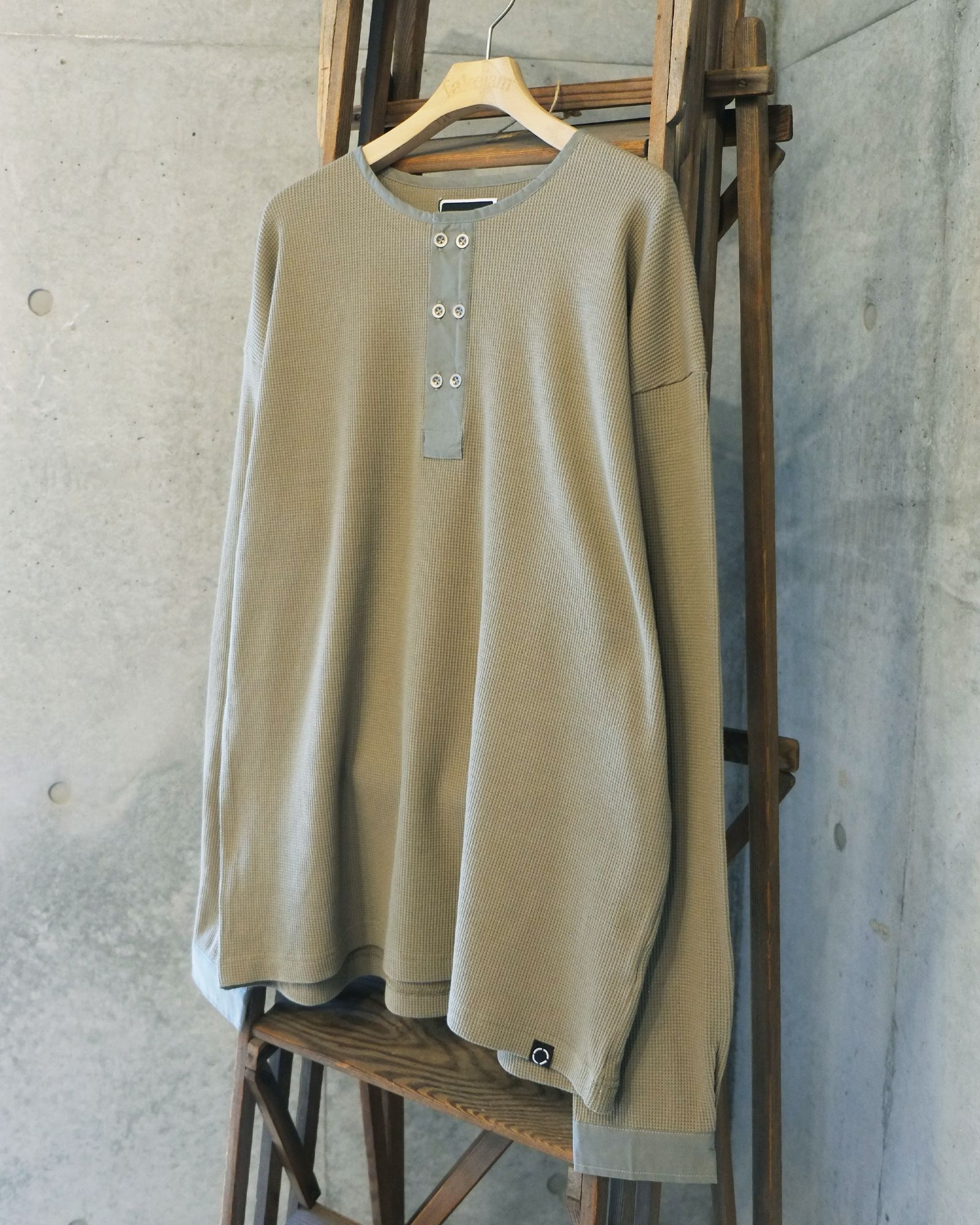 Double Henley L/S Tee / ヘンリー ロングスリーブTシャツ / オリーブドラブ / PD-262-LCS-041