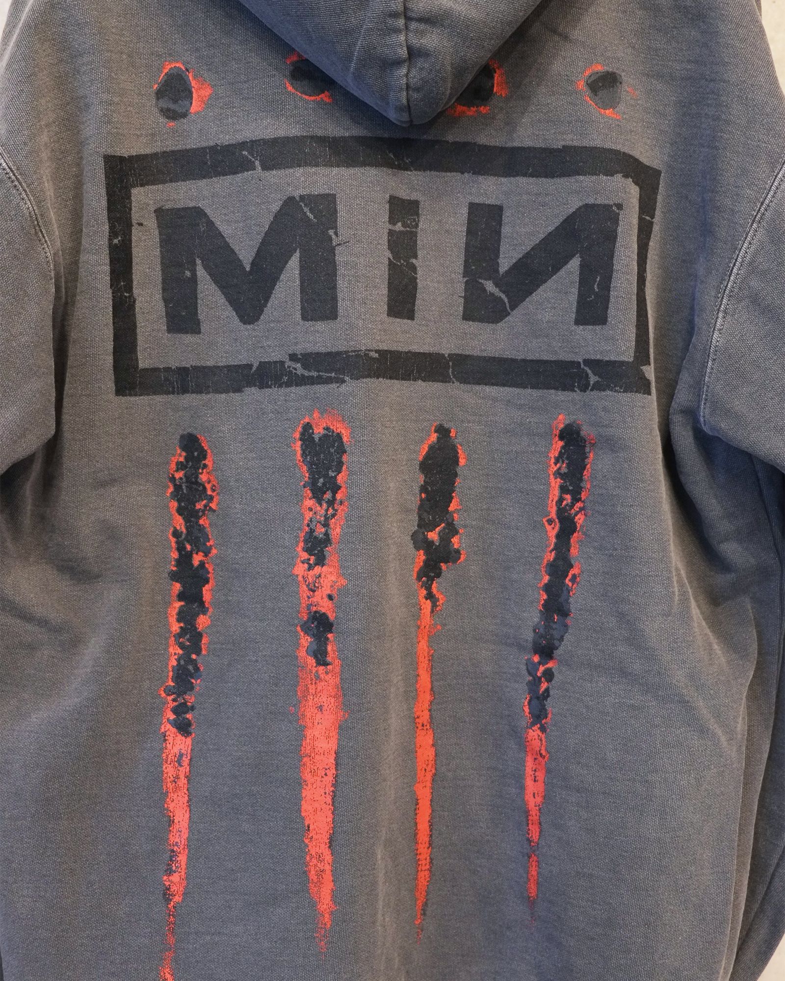 Bootleg Hoodie With Damaged(ERROR S) / パーカー / ブラック / M-P4-BG10
