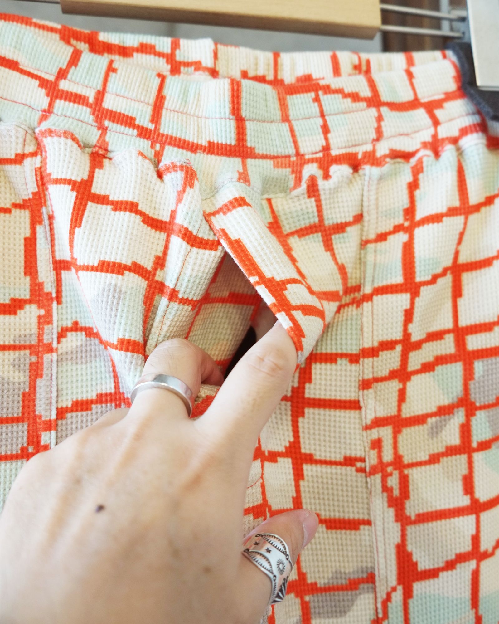 Net Waffle Pants / ワッフル パンツ / レッド / PD-262-BT-082