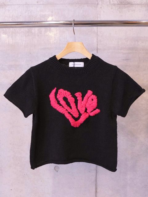 Message Tee / Black"LOVE"