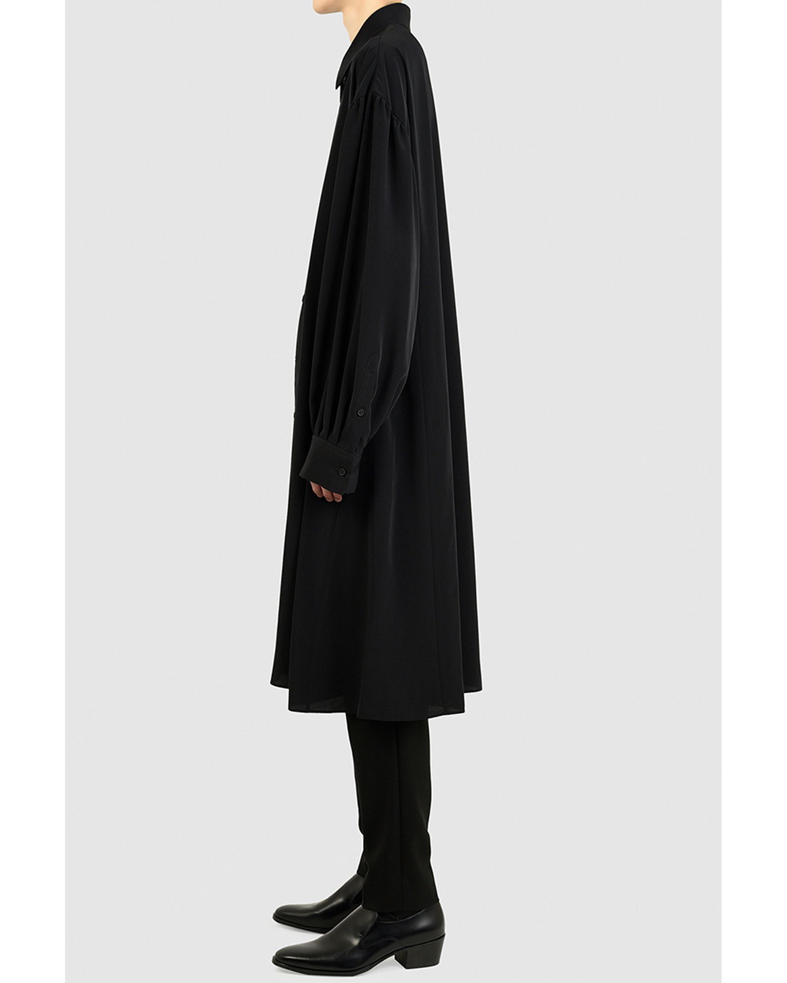 Gather Flare Long Shirt