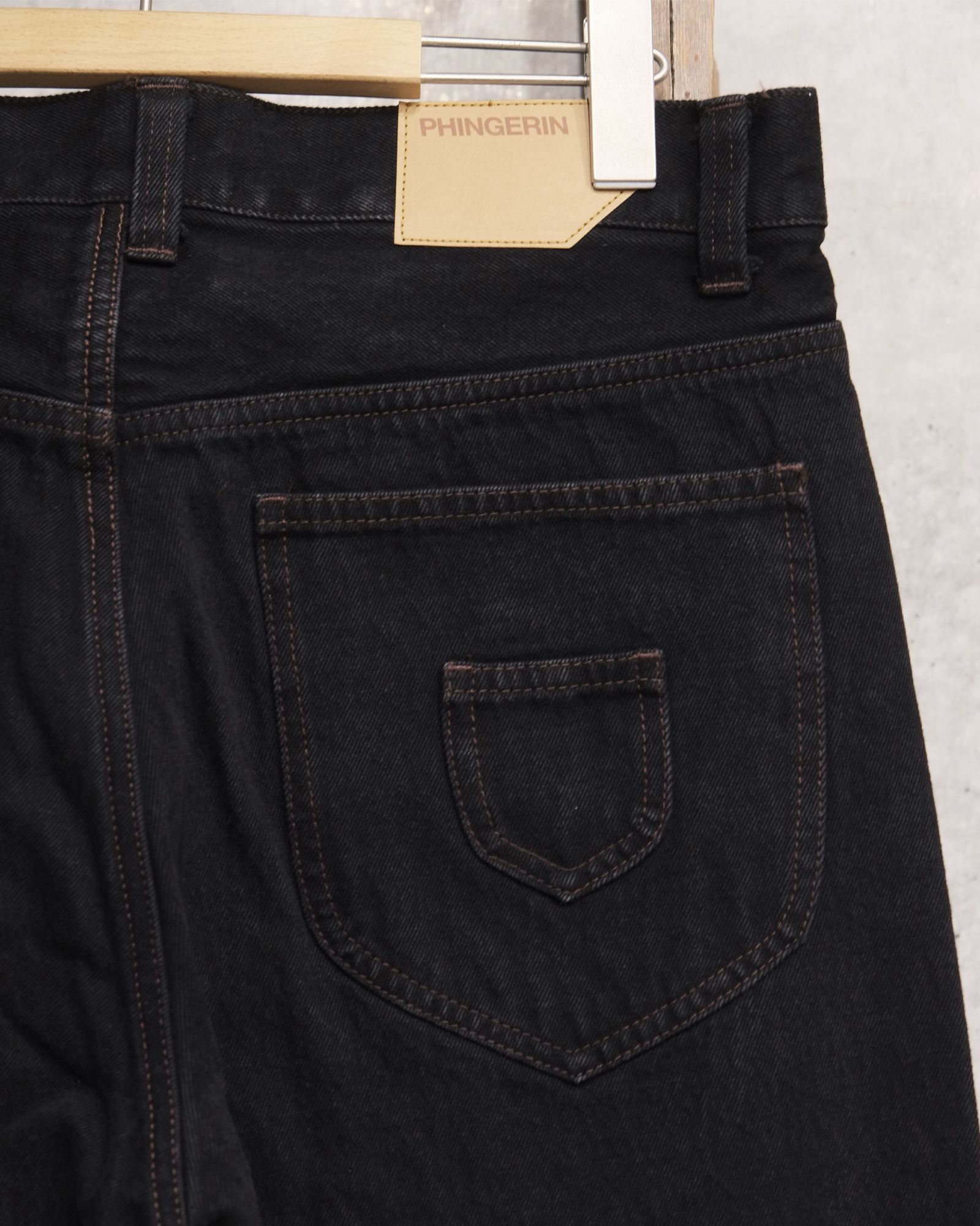 6 Pocket Jeans Straight / ストレート デニムパンツ / ブラック / PD-262-BT-051