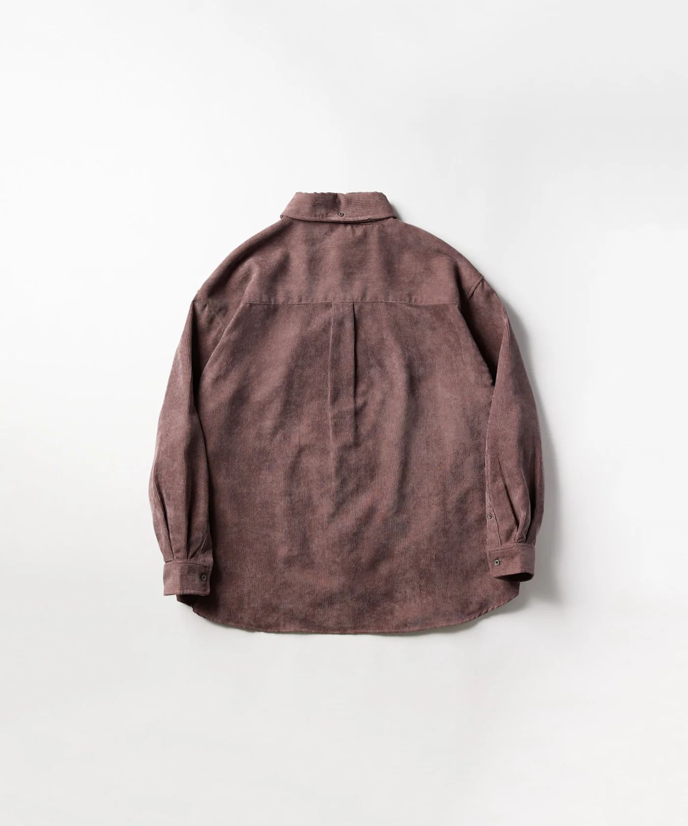 OVERSIZED CORDUROY SHIRT / オーバーサイズ コーデュロイ シャツ / レディッシュブラウン / MTM-SH-0164-23-C