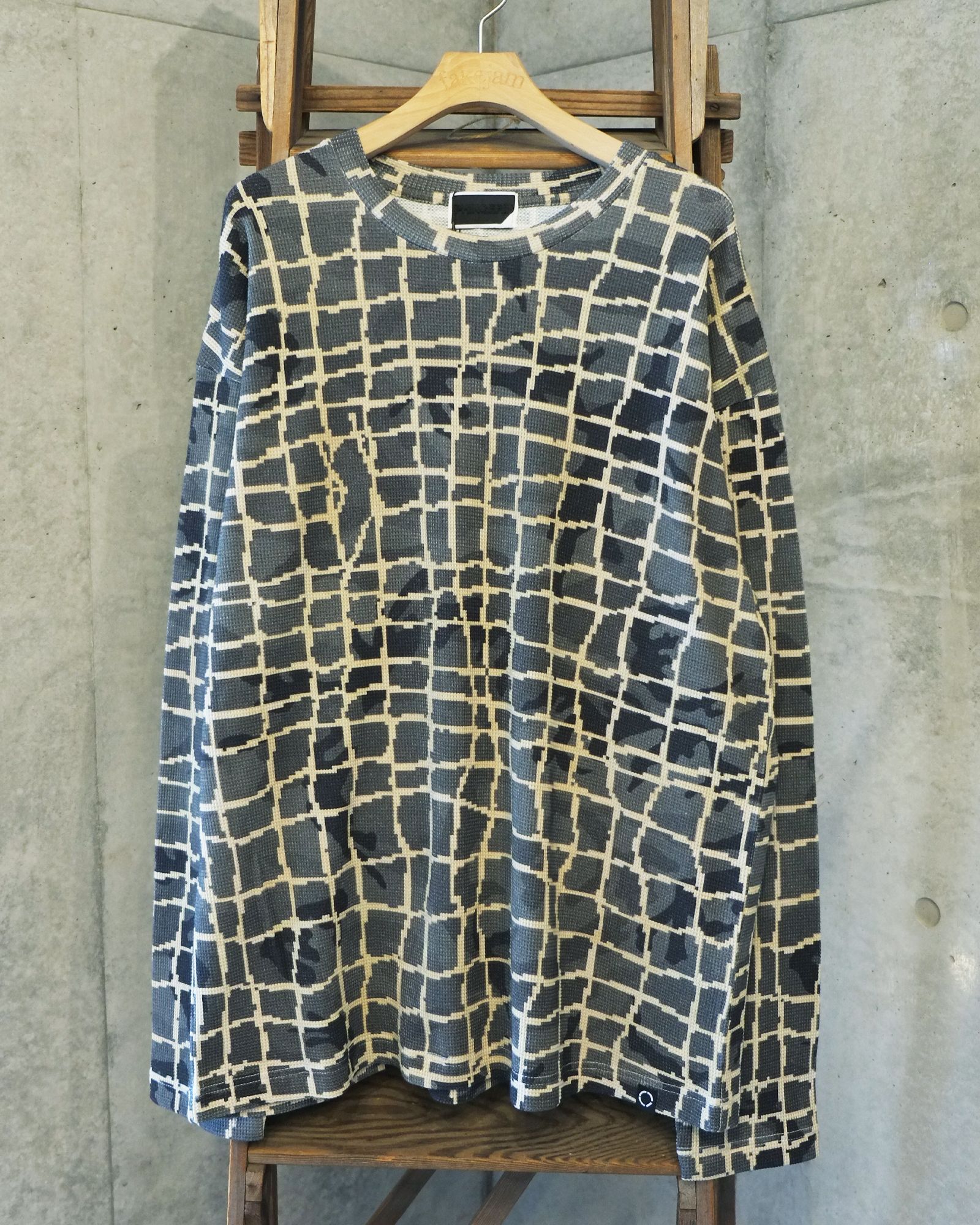 Net L/S Waffle Thermal / ワッフル ロングスリーブTシャツ / ベージュ / PD-262-LCS-022