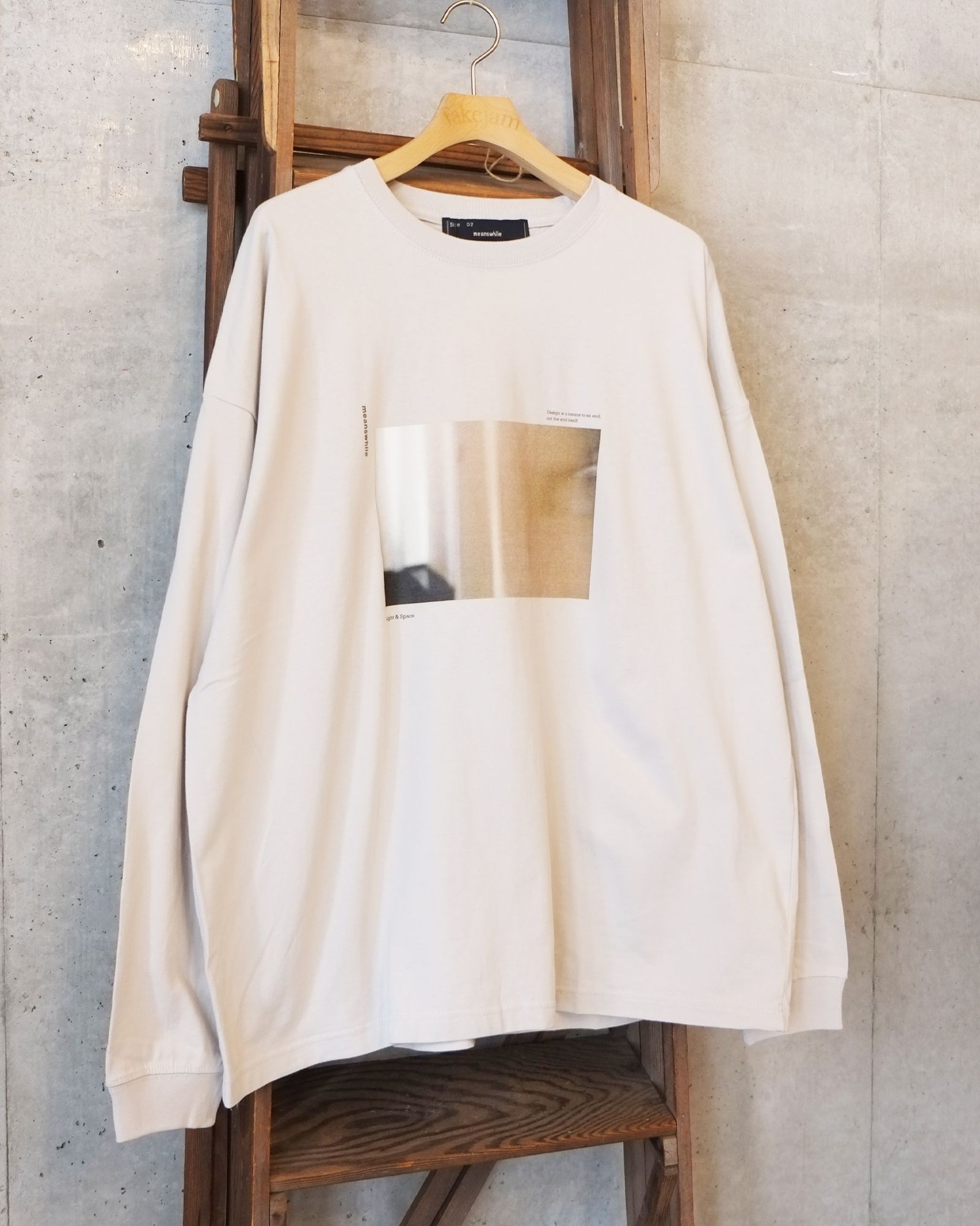 Abstract Photograph L/S Tee / ロングスリーブ Tシャツ / ホワイト / MW-CT25202