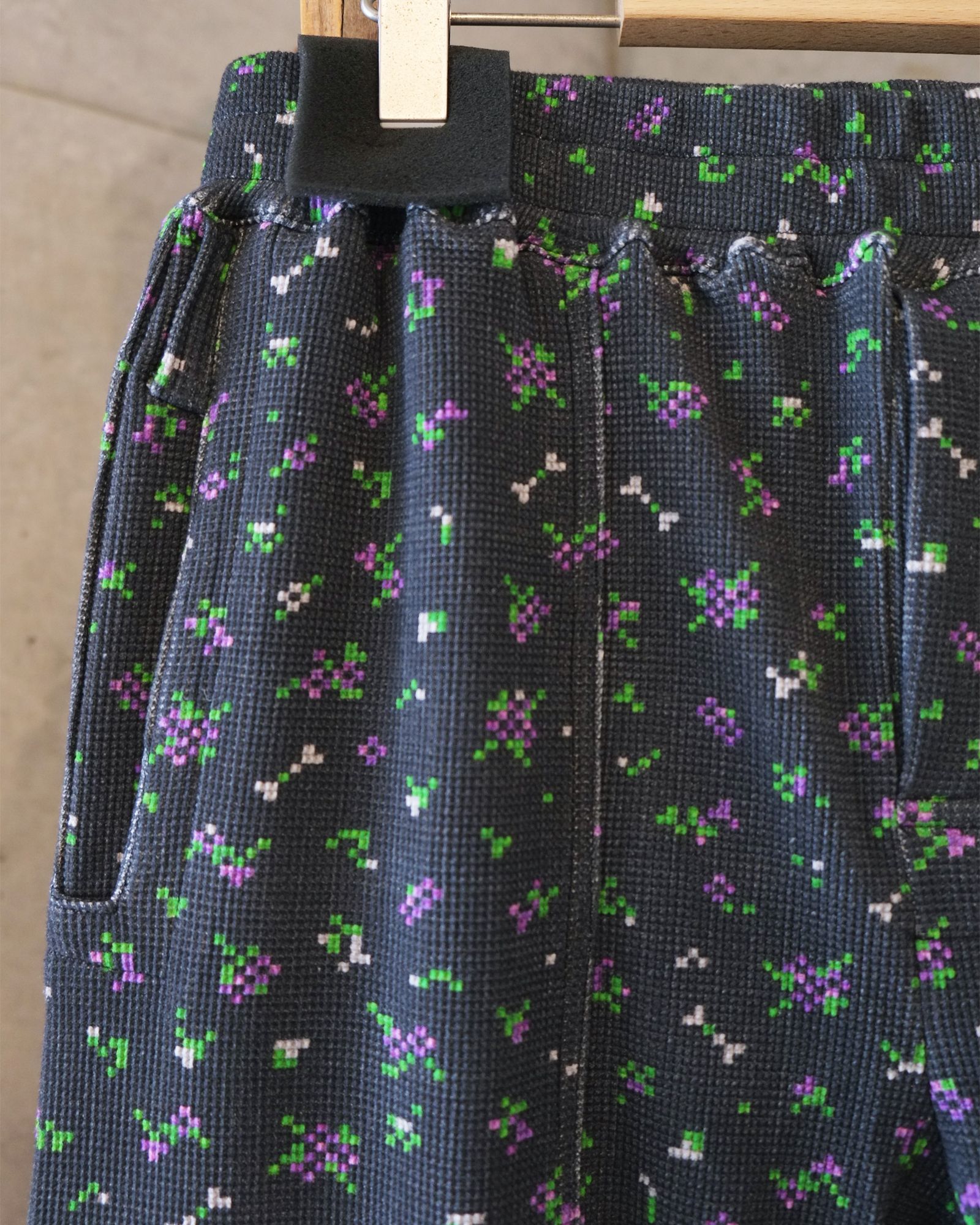 Flowe Waffle Pants / ワッフル パンツ / ブラック / PD-262-BT-081