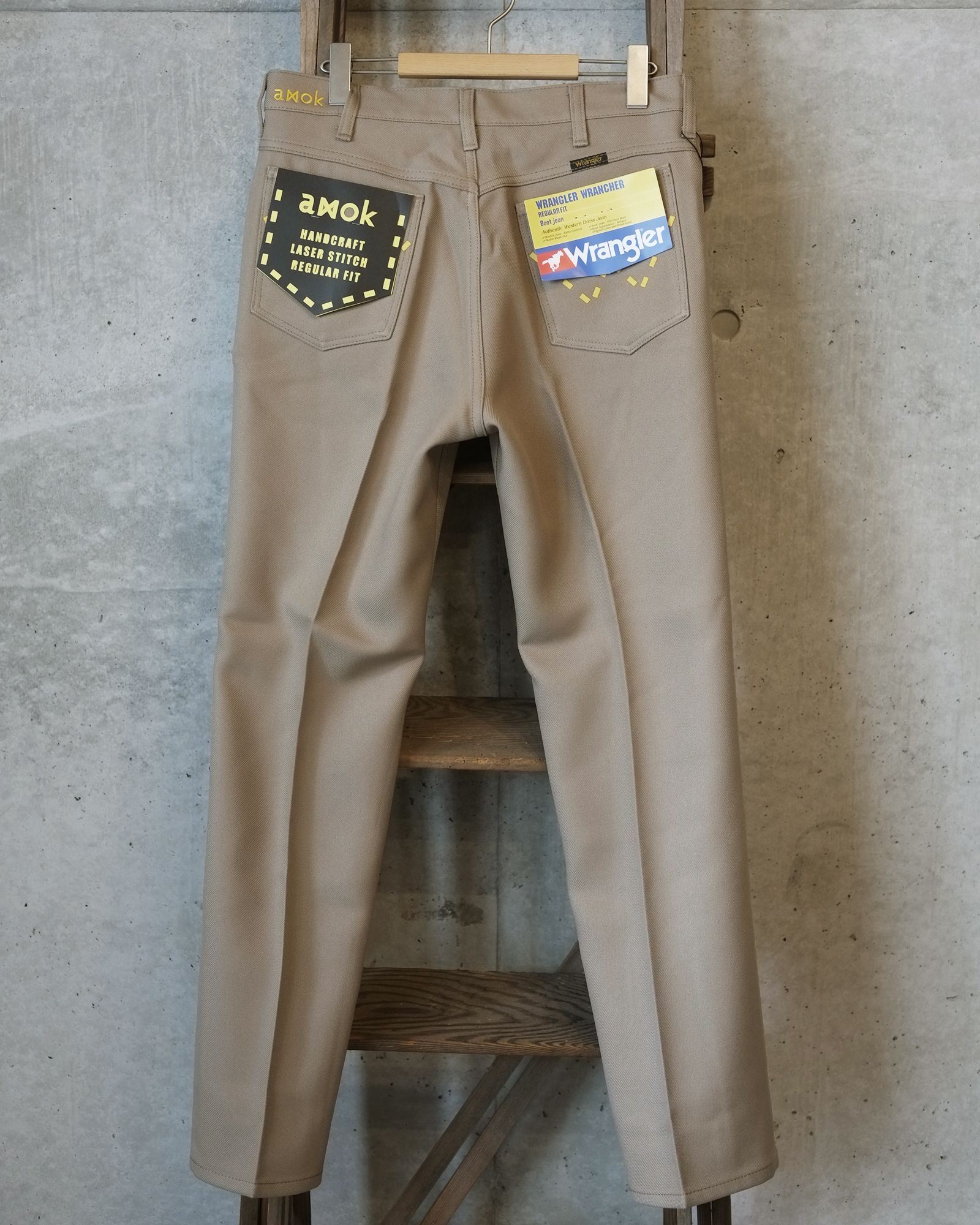 【定番デザイン】Laser Stitch Wrancher Pants / デニム / 細身シルエット / メンズ