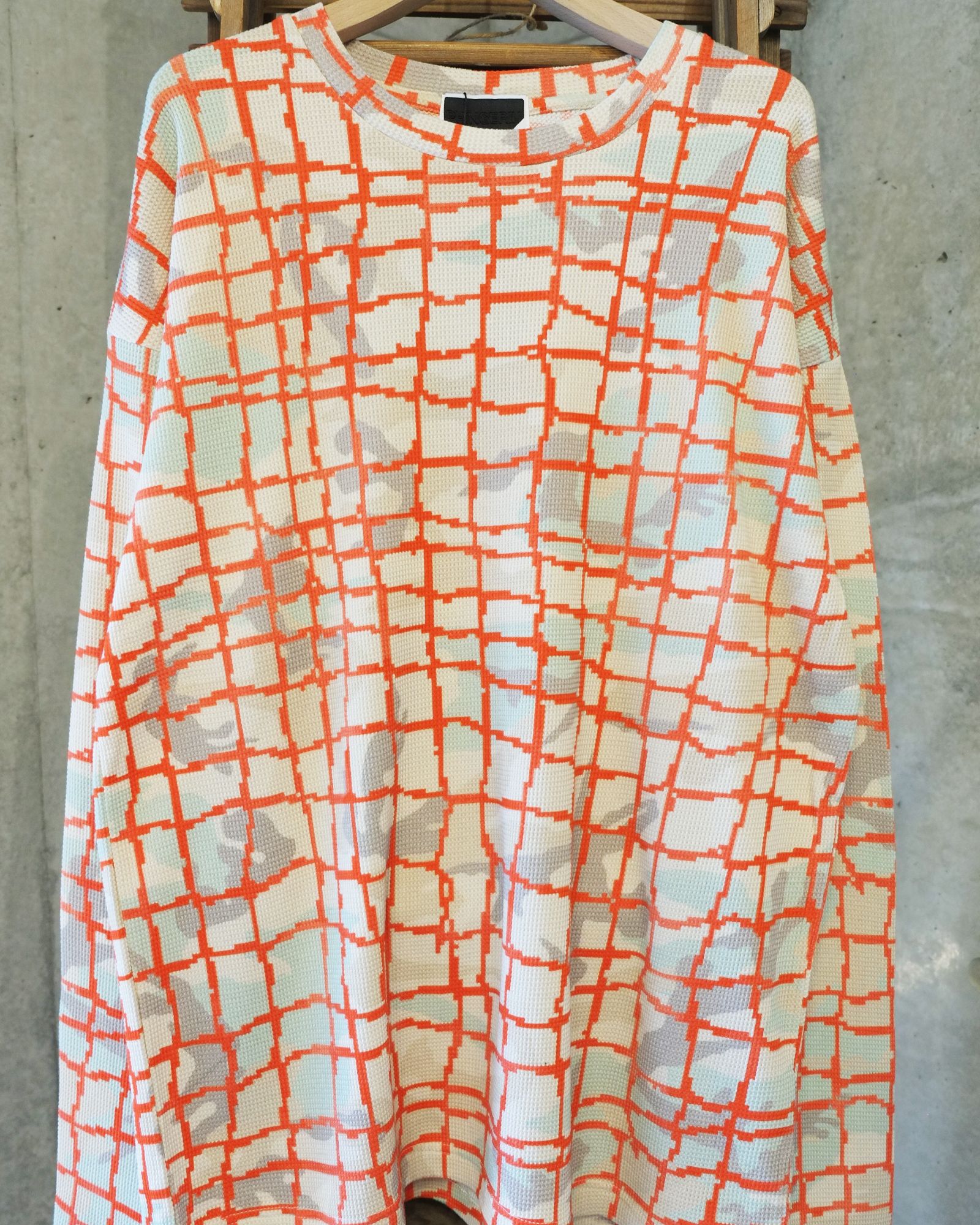 Net L/S Waffle Thermal / ワッフル ロングスリーブTシャツ / レッド / PD-262-LCS-022