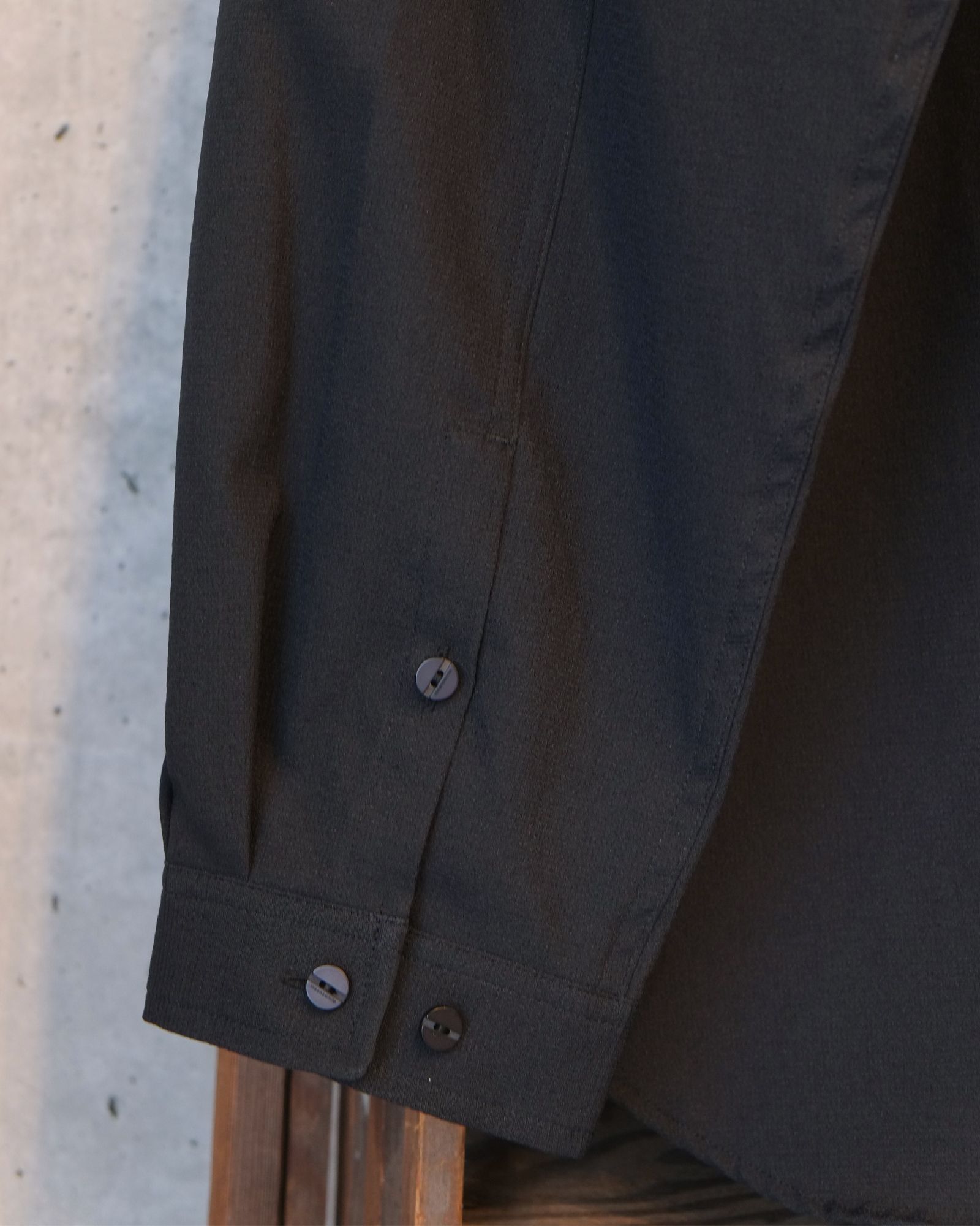 Breathable Linen Luggage L/S SH / ロングスリーブ シャツ / ブラック / MW-SH26102
