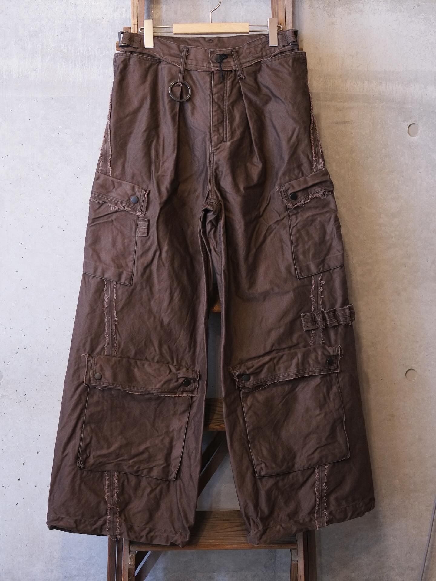 Slash Seam Twist Cargo Pants(PIGMENT DYED MOLESKIN)