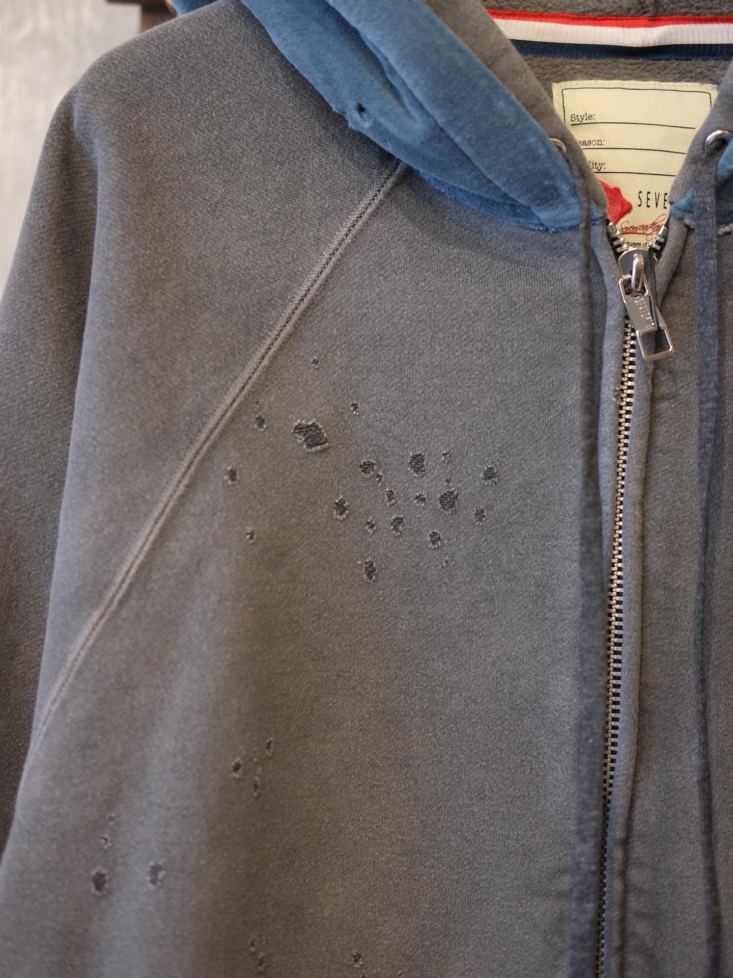 Velour Layered Zip up Hoodie