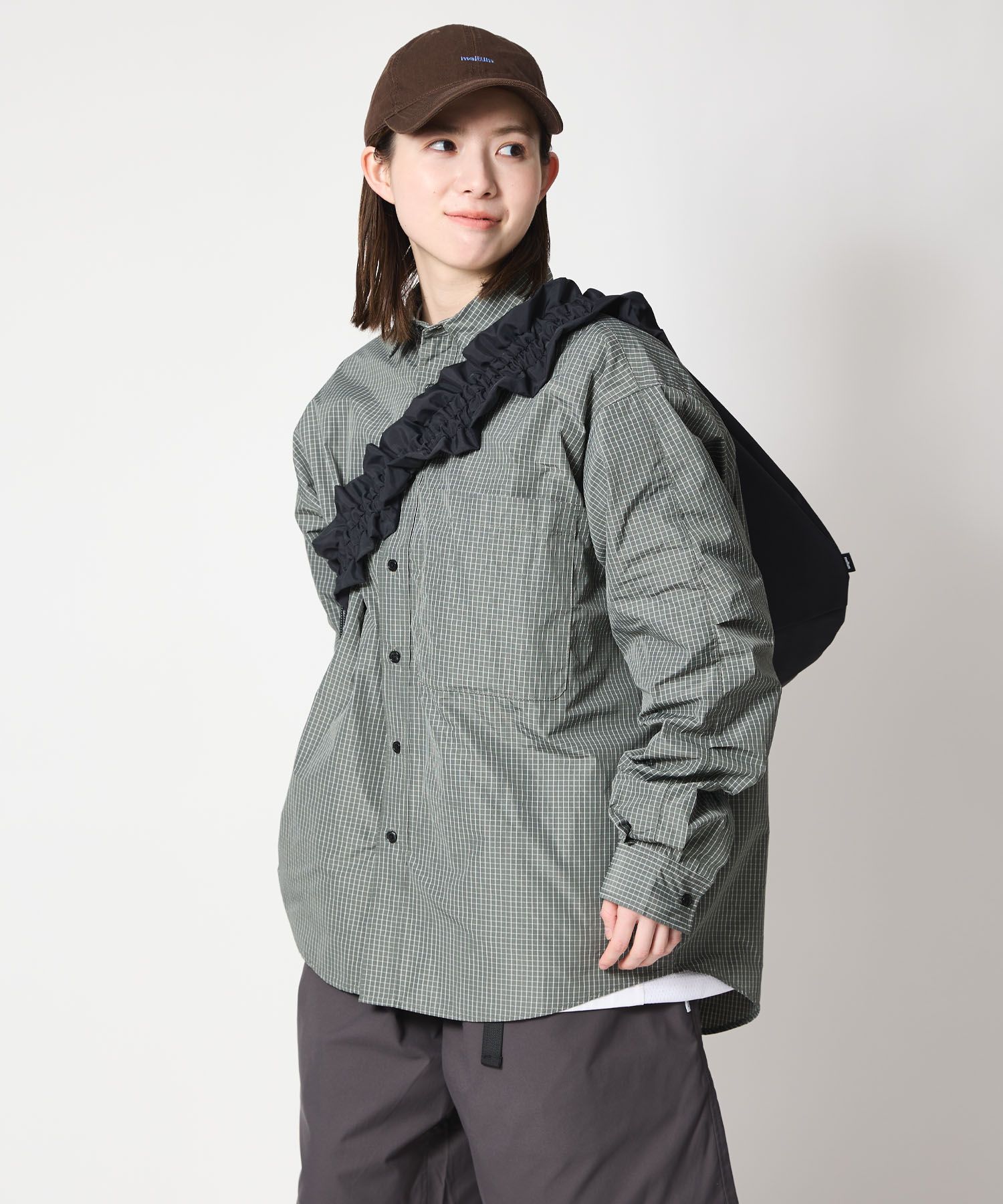 GATHER MESSENGER BAG / ギャザー メッセンジャーバッグ / ブラック /  MTM-BG-0372-26-A
