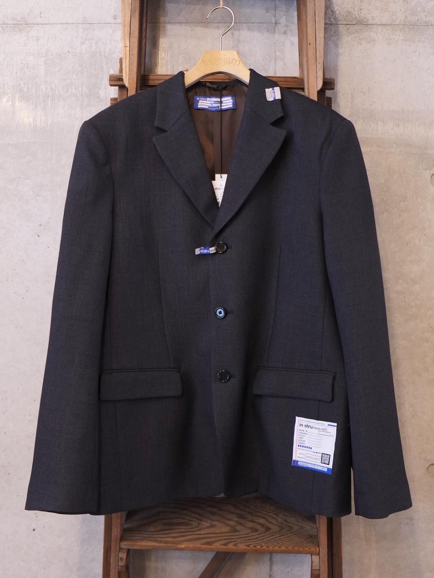 Sharkskin Wool Tailored Jacket