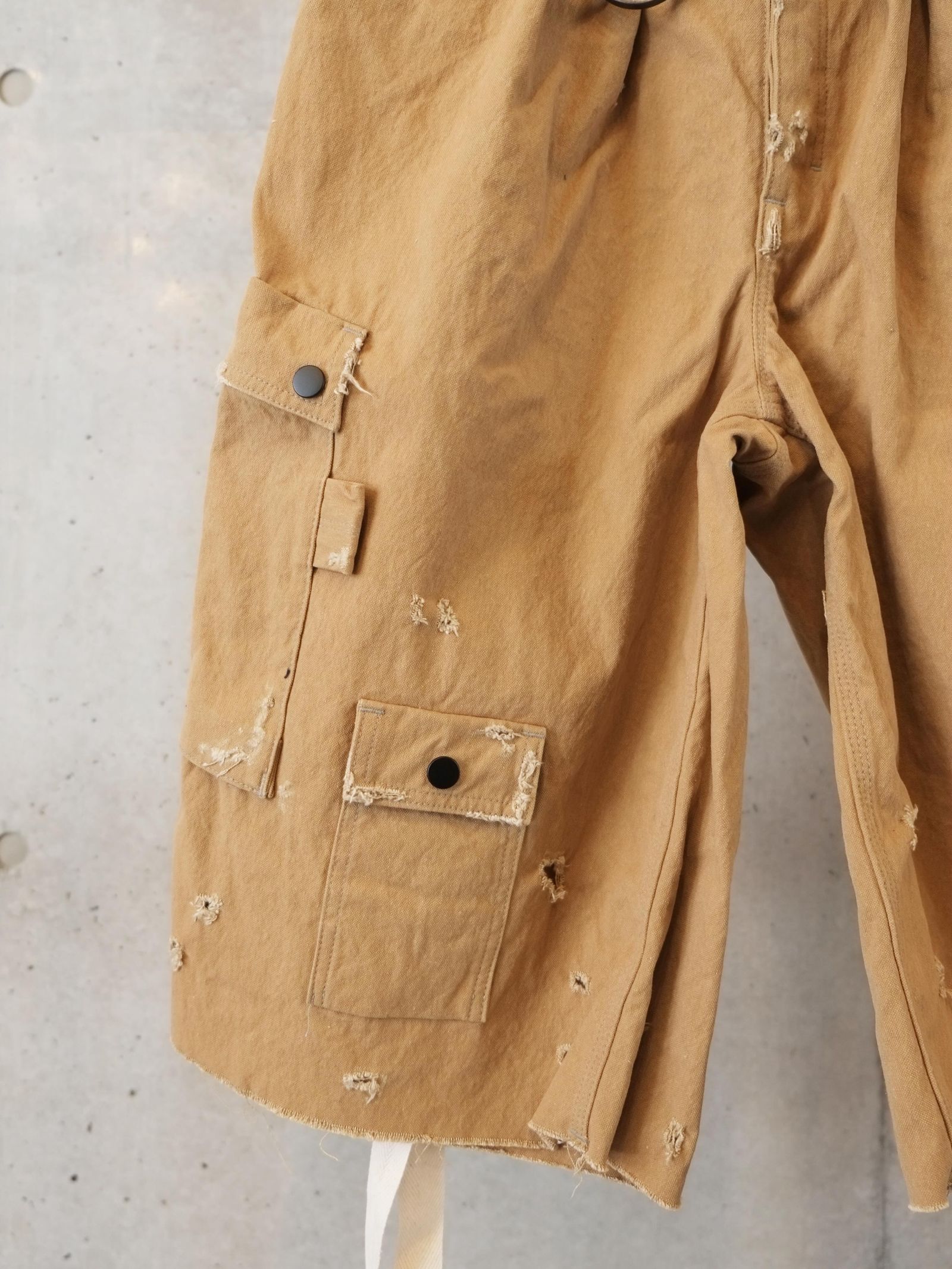Heavy Cargo Short With Damaged(AGED CANVAS)