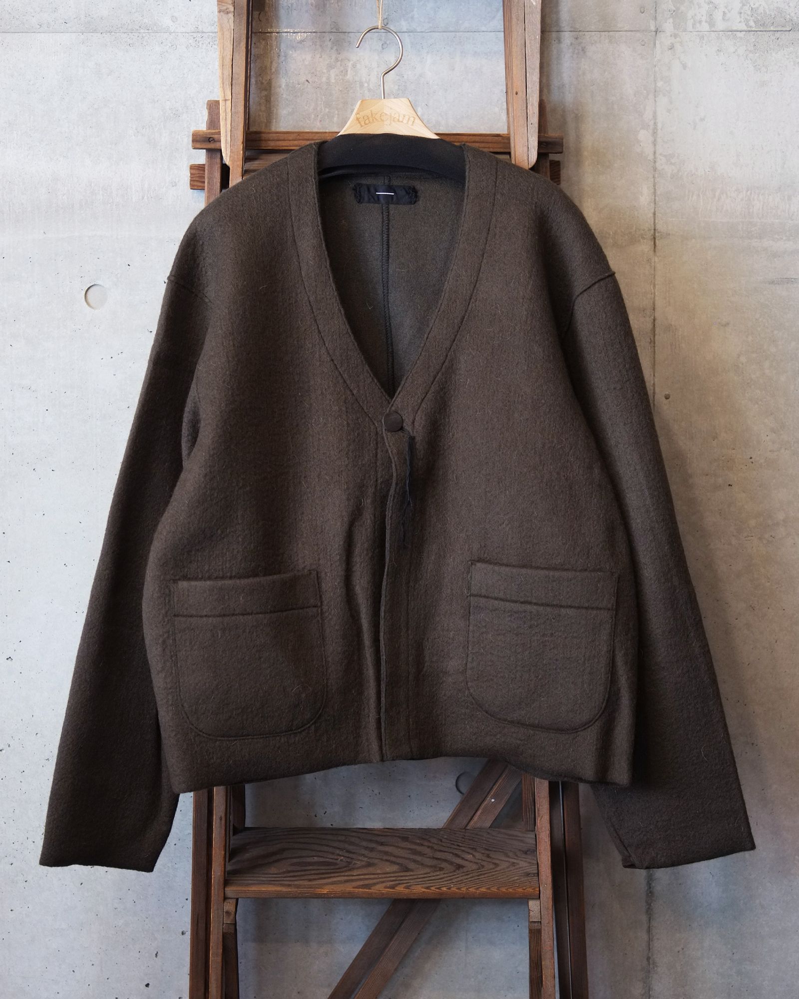 Cut Off 1B Cardigan(NEEDLE SHAGGY MOHAIR) / カーディガン / オリーブ / M-P2-KW6