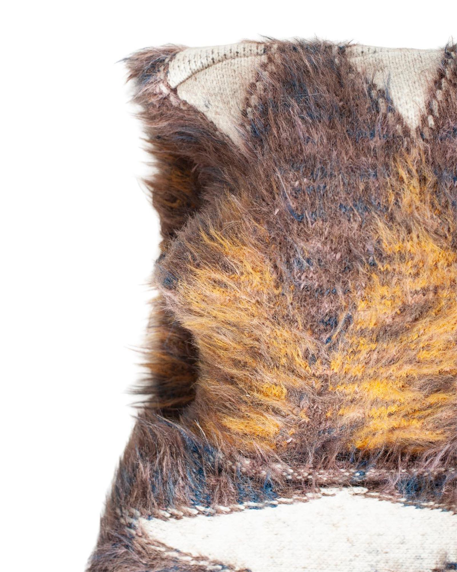 Fair Isle Ear Knit Long Scarf Hoodie / マフラー フード / ブラウン / AC-SV-NRA-1003