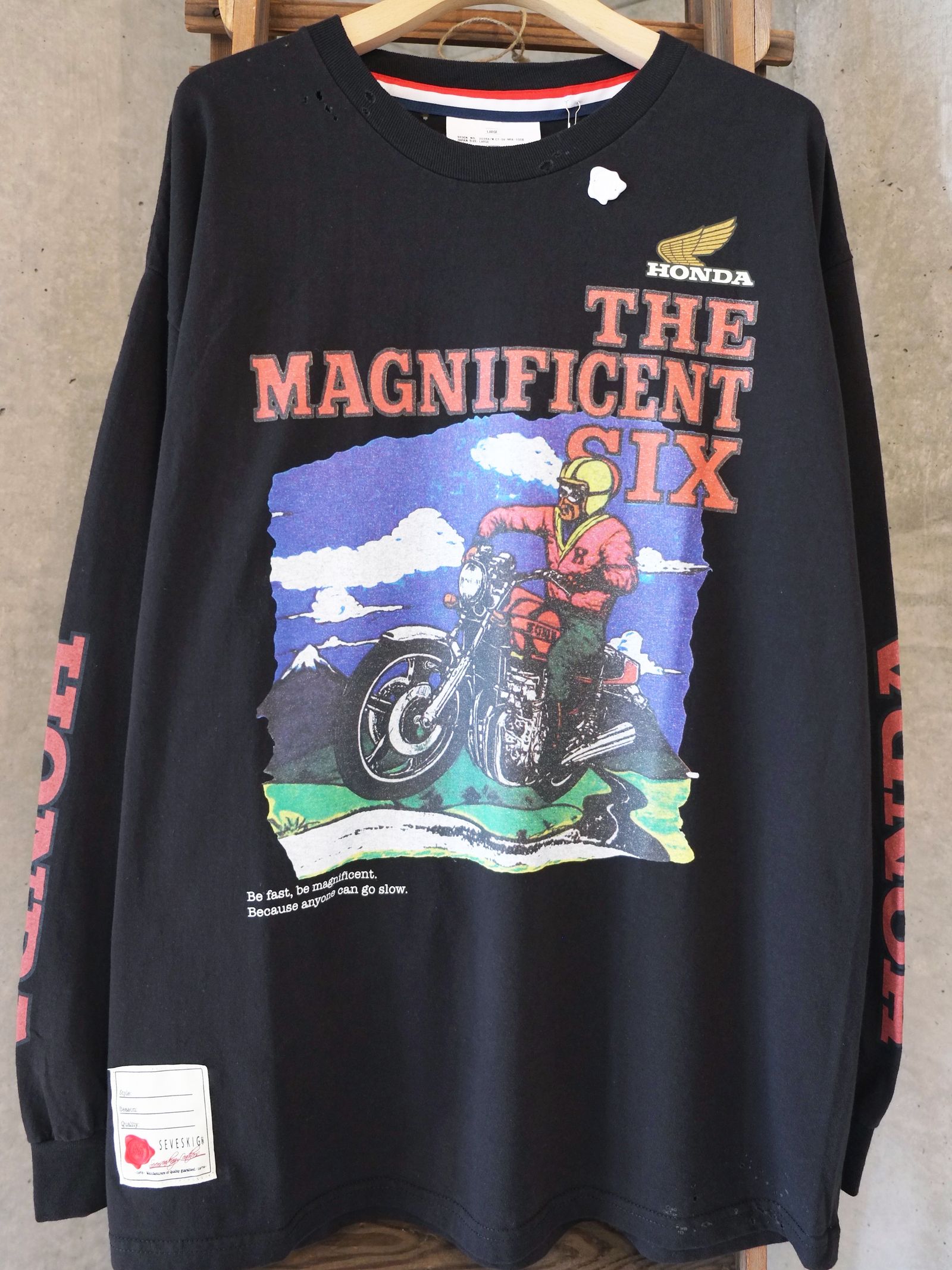 Honda vs SEV CBX1000 L/SL TEE / ロングスリーブ Tシャツ / ブラック / CT-SV-NRA-1008