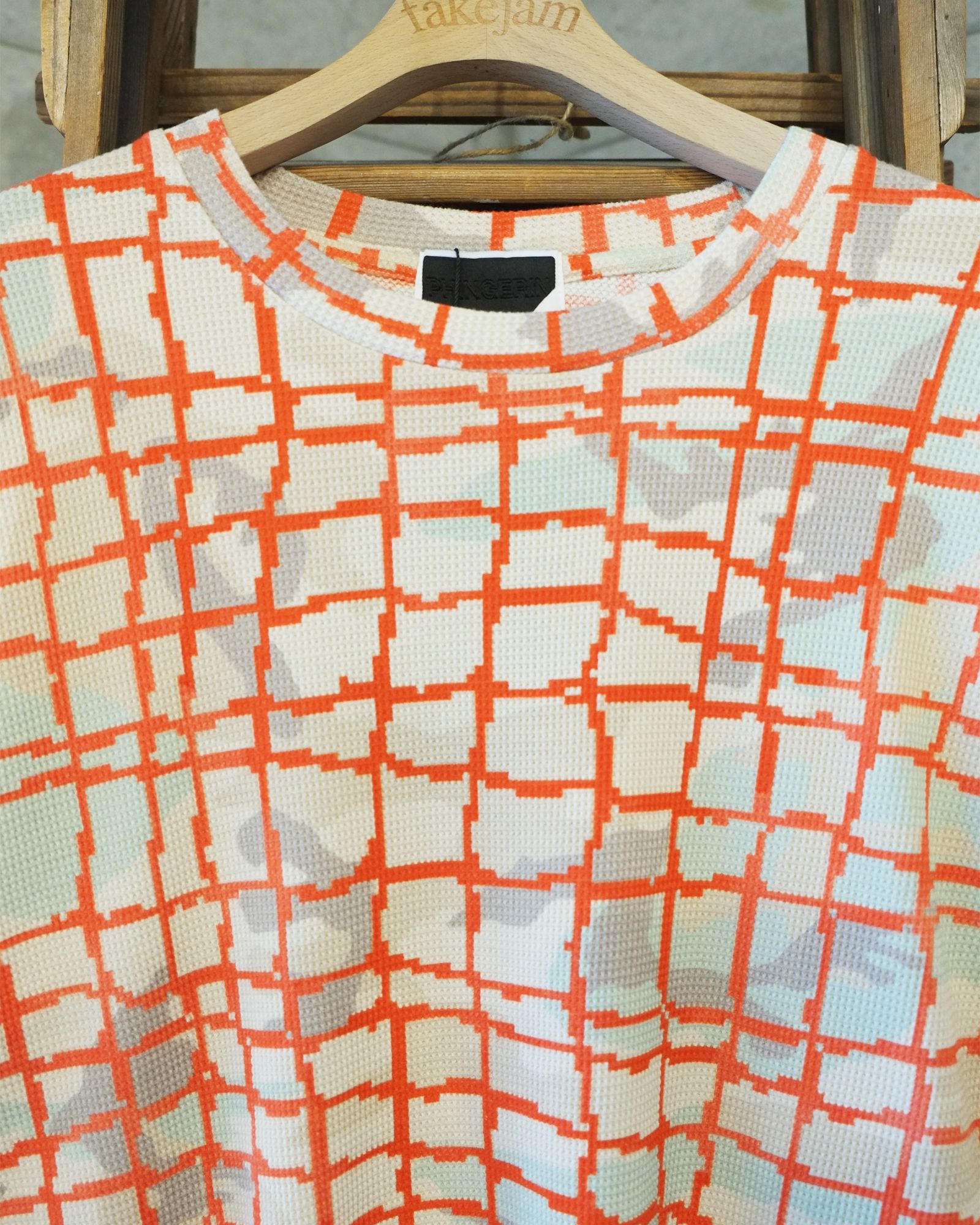 Net L/S Waffle Thermal / ワッフル ロングスリーブTシャツ / レッド / PD-262-LCS-022