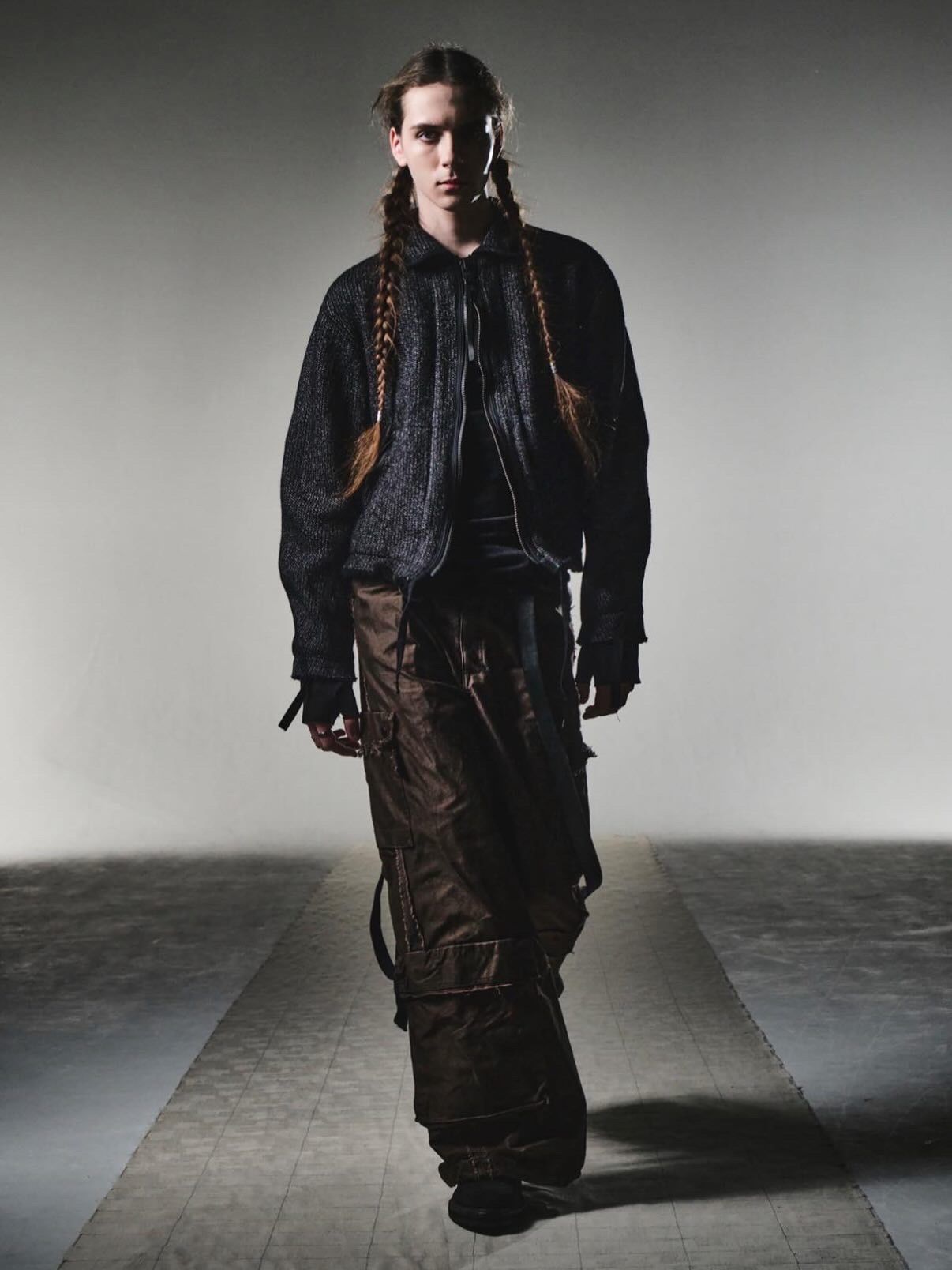 Slash Seam Twist Cargo Pants(PIGMENT DYED MOLESKIN)