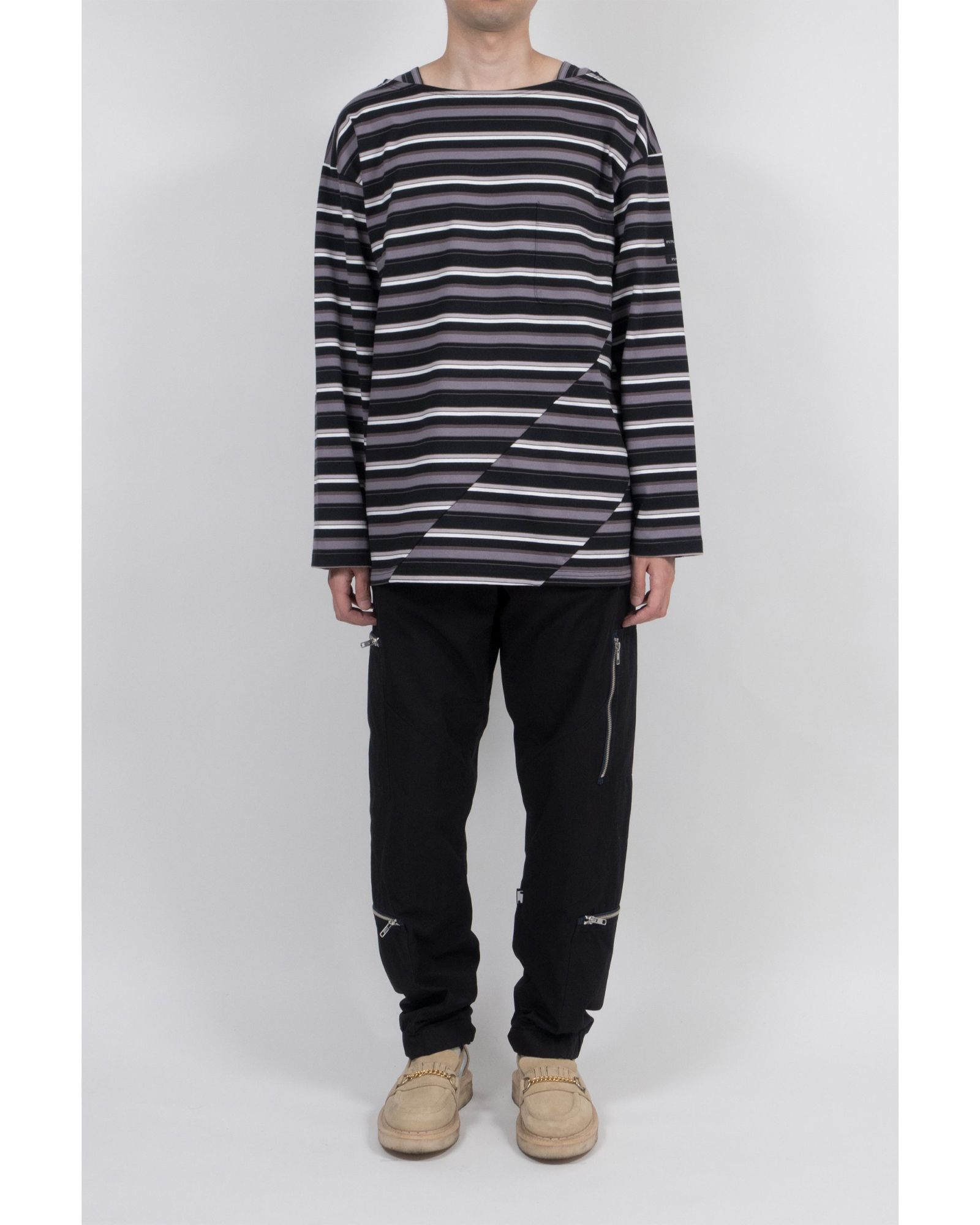 Stroke Tee  L/S Mond Border