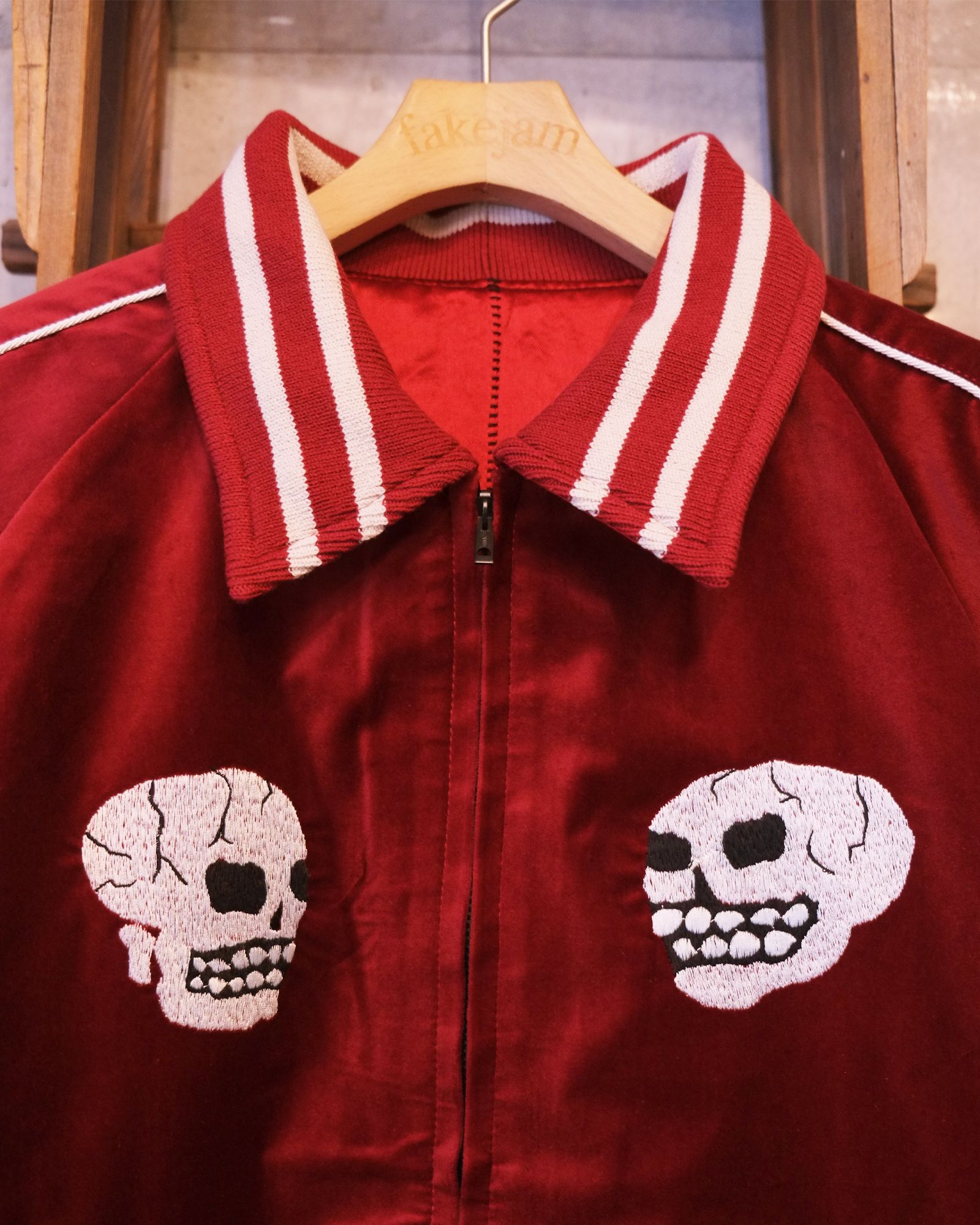 MINUS x A PUZZLING HOME Souvenir Racing Jacket(TWO FACE) / スカジャン レーシングジャケット / ワイン / M-P4-XA1