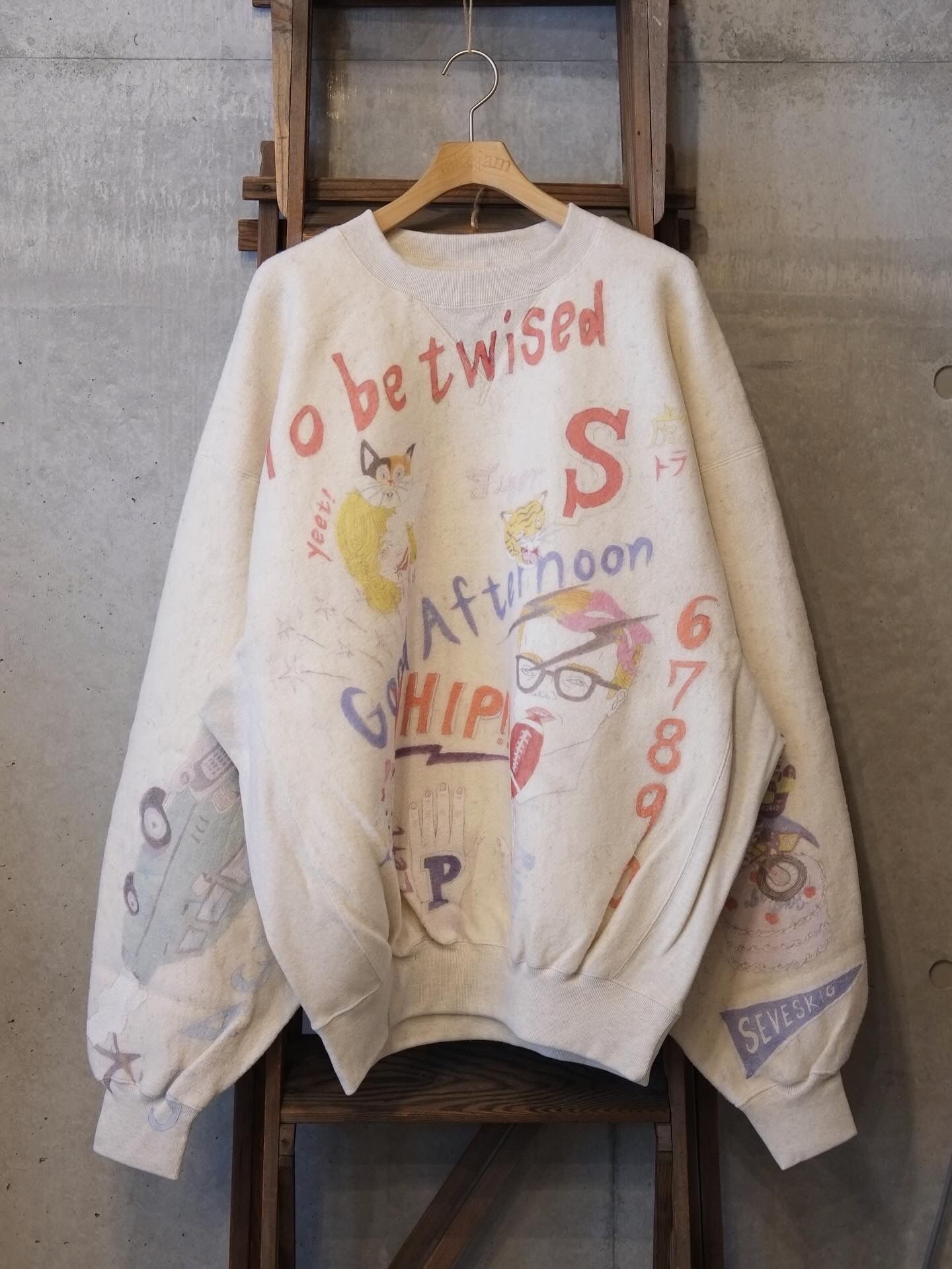 Graffiti Wool Sweat Shirt Ver,Ridawo