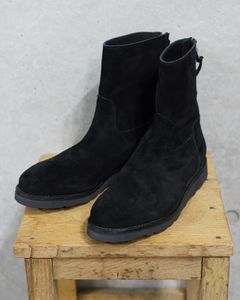 Suede Leather Back Zip Boots