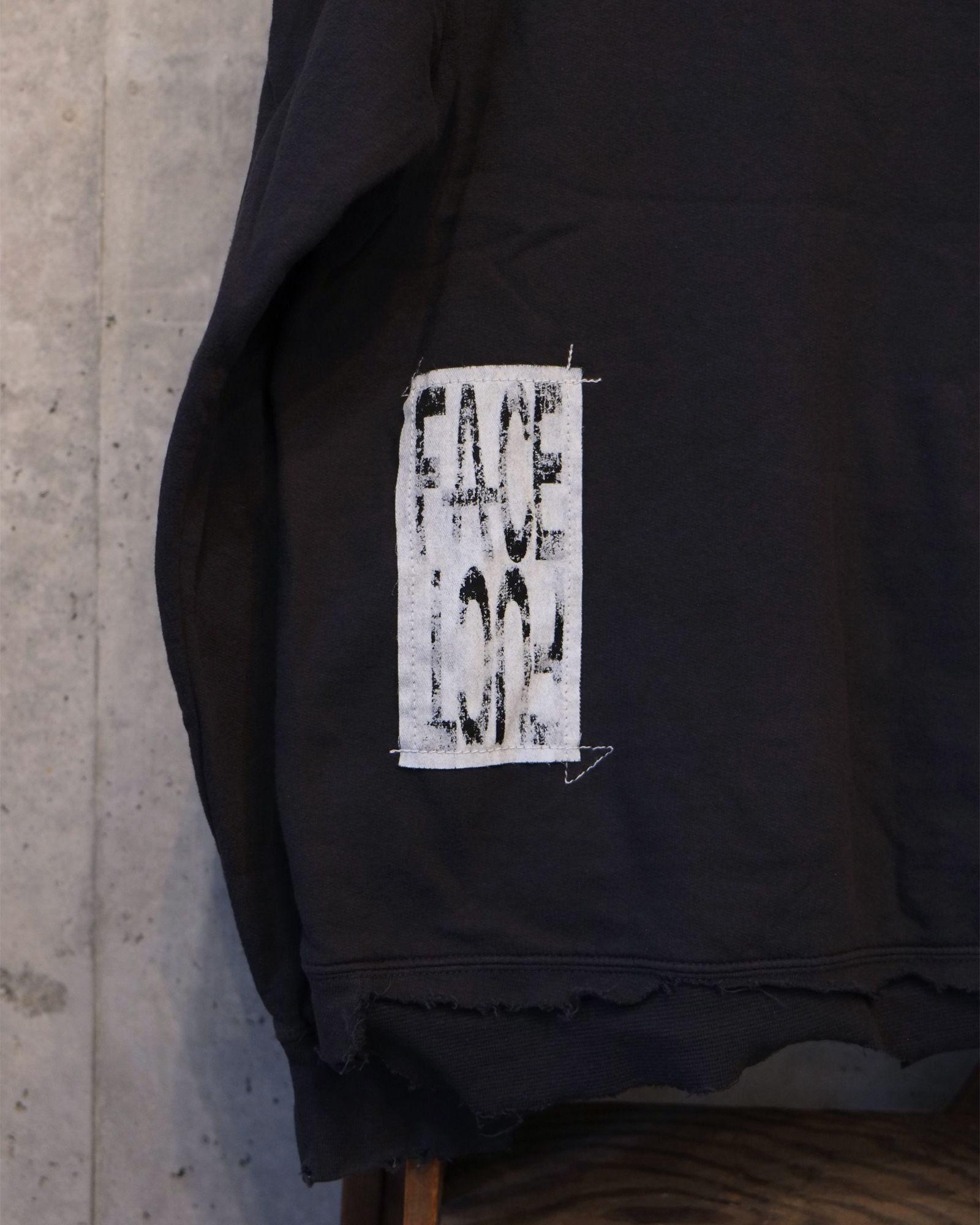 Bootleg Zip Up Hoodie With Patched(MIN) / ジップアップ パーカー / 5イヤーズ ブラック / M-P4-BG7