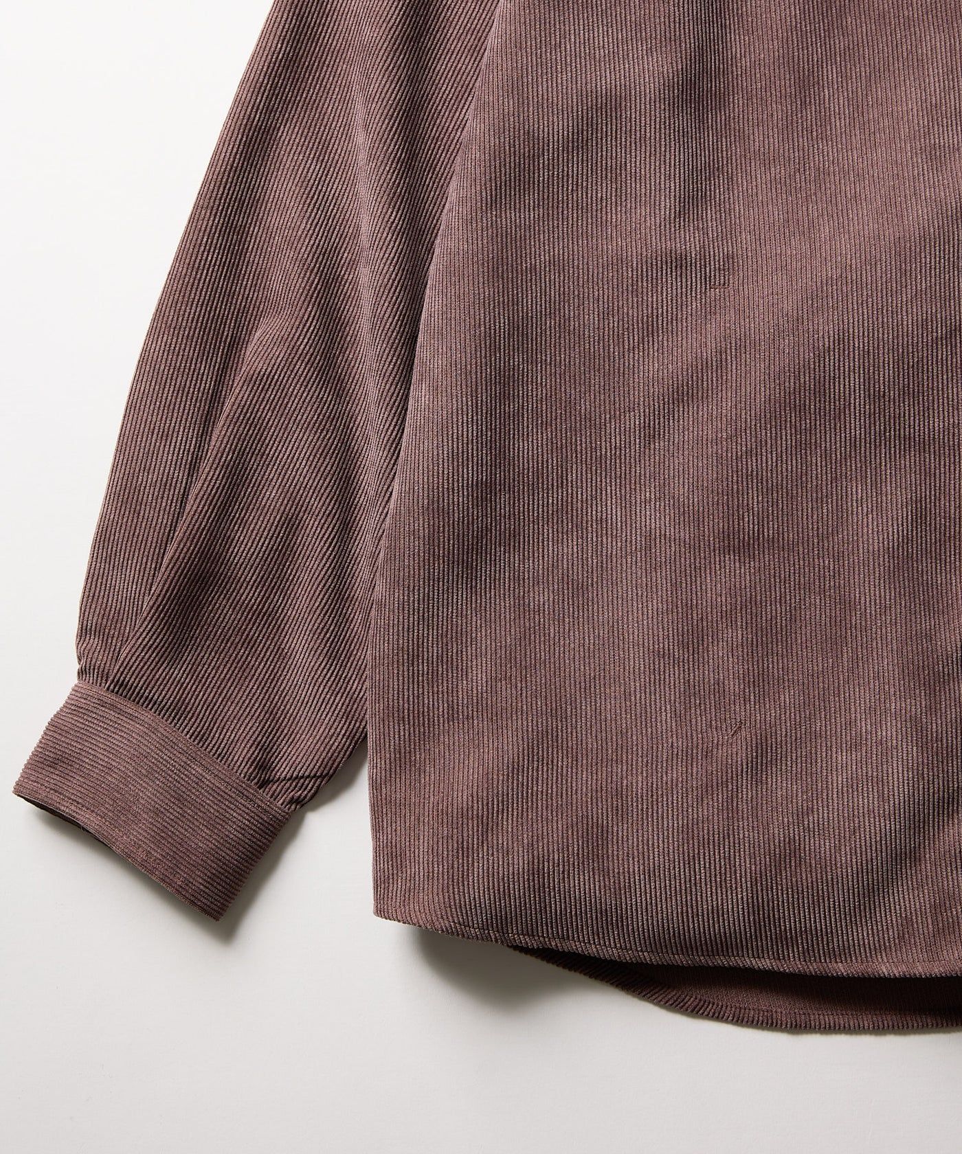 OVERSIZED CORDUROY SHIRT / オーバーサイズ コーデュロイ シャツ / レディッシュブラウン / MTM-SH-0164-23-C