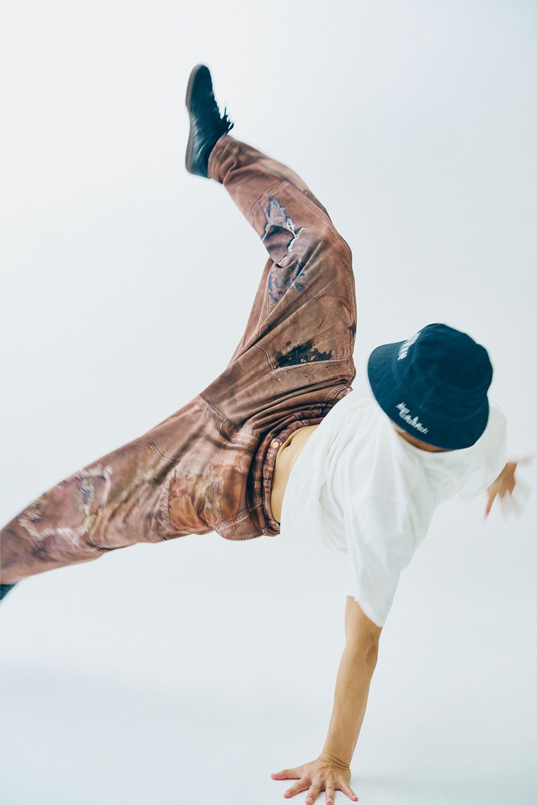 [ラスト1点] Print Duck Wide Pants / 26SS-PT-002CH / BROWN -ブラウン