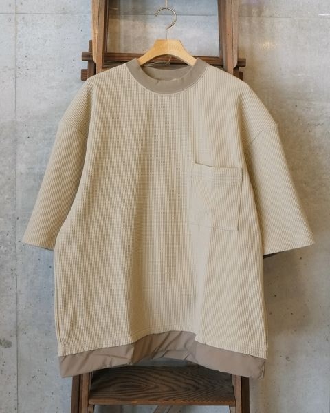 SOLOTEX Waffle S/S Tee / ショートスリーブTシャツ / ベージュ /MW-CT26106