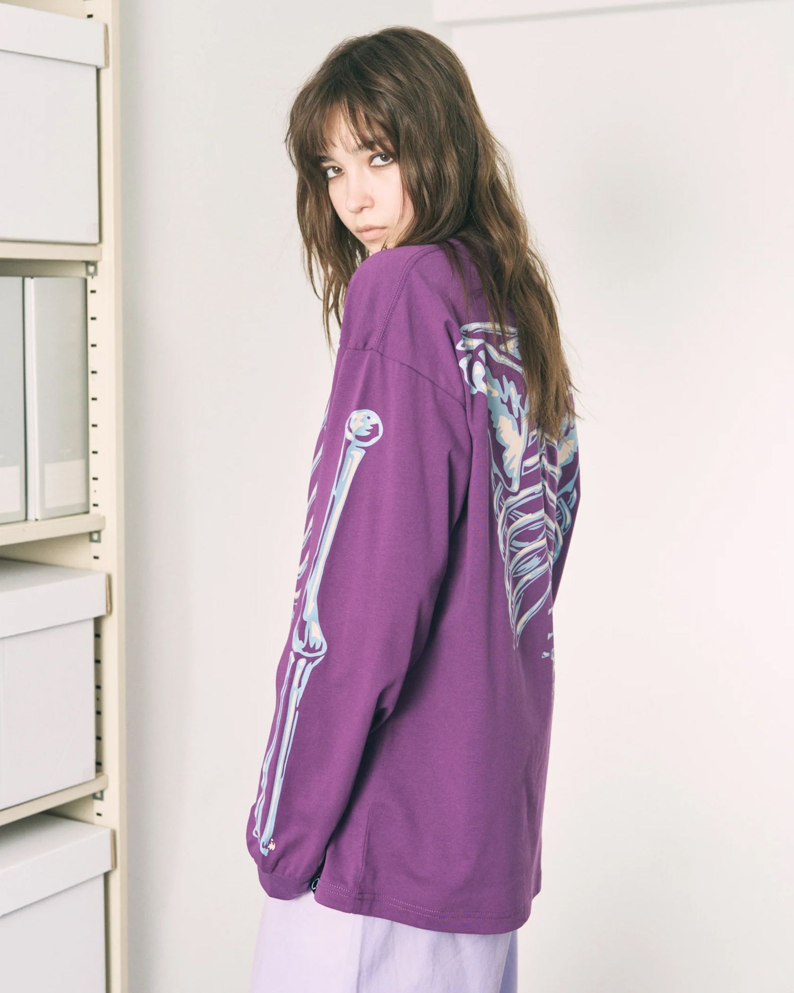 Bone L/S Tee / ボーン ロングスリーブTシャツ / パープル / PD-262-LCS-051