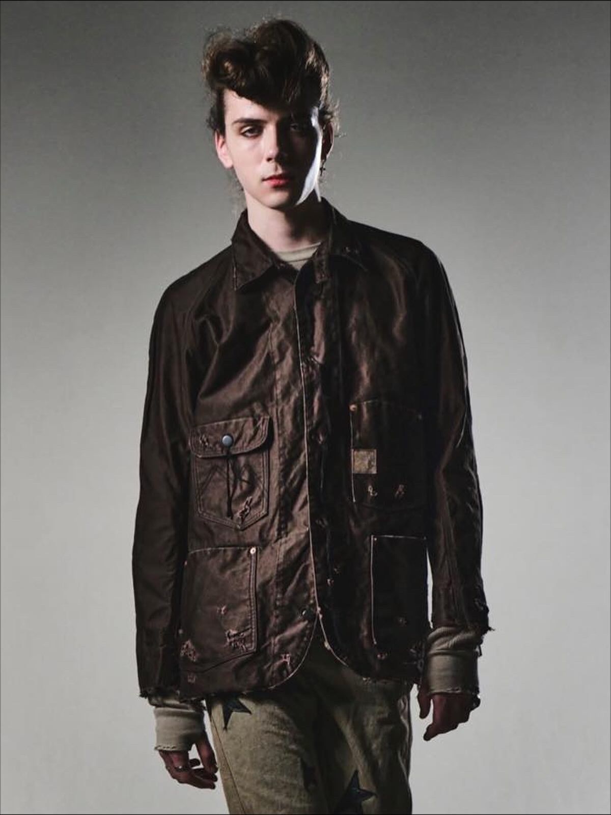 Chore Jacket With Damaged(PIGMENT DYED MOLESKIN)