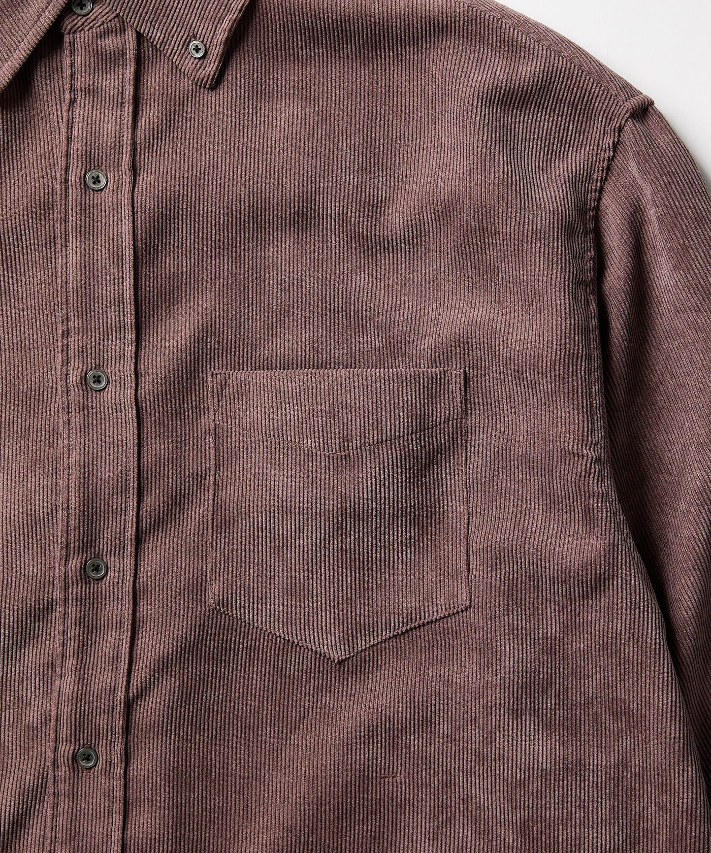 OVERSIZED CORDUROY SHIRT / オーバーサイズ コーデュロイ シャツ / レディッシュブラウン / MTM-SH-0164-23-C