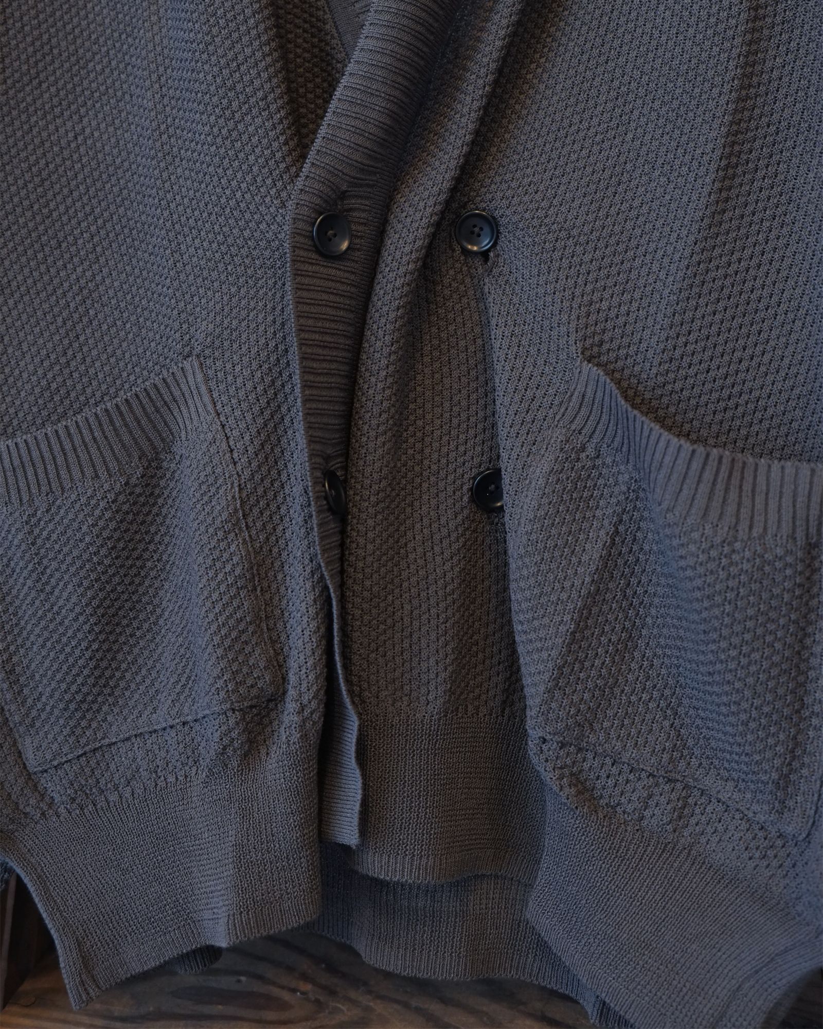 Dappled sunlight Double Knit Cardigan / カーディガン / チャコール / MW-KT26101