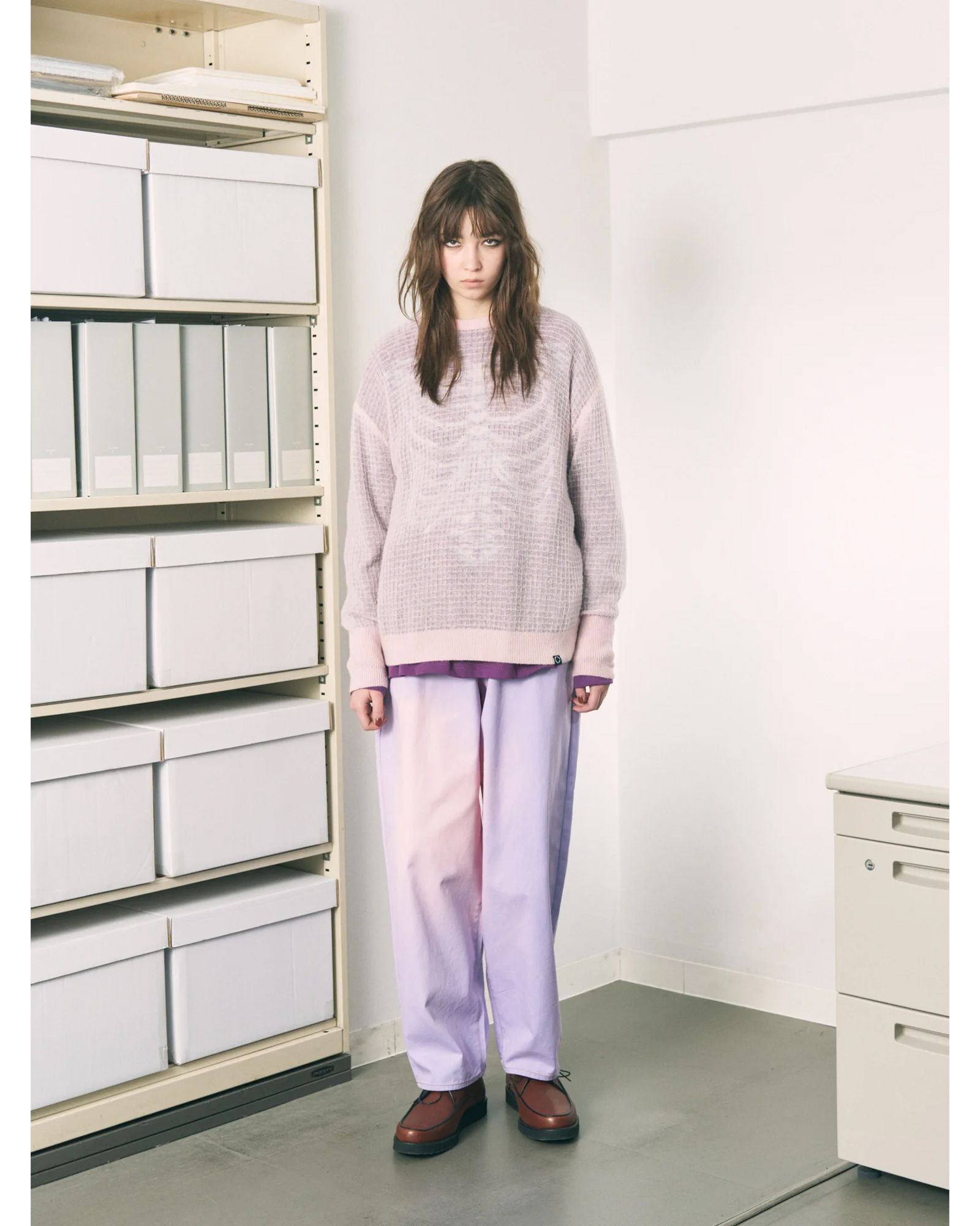 Aiy Merino Waffle Sweater / ニット / ピンク / PD-262-KN-071