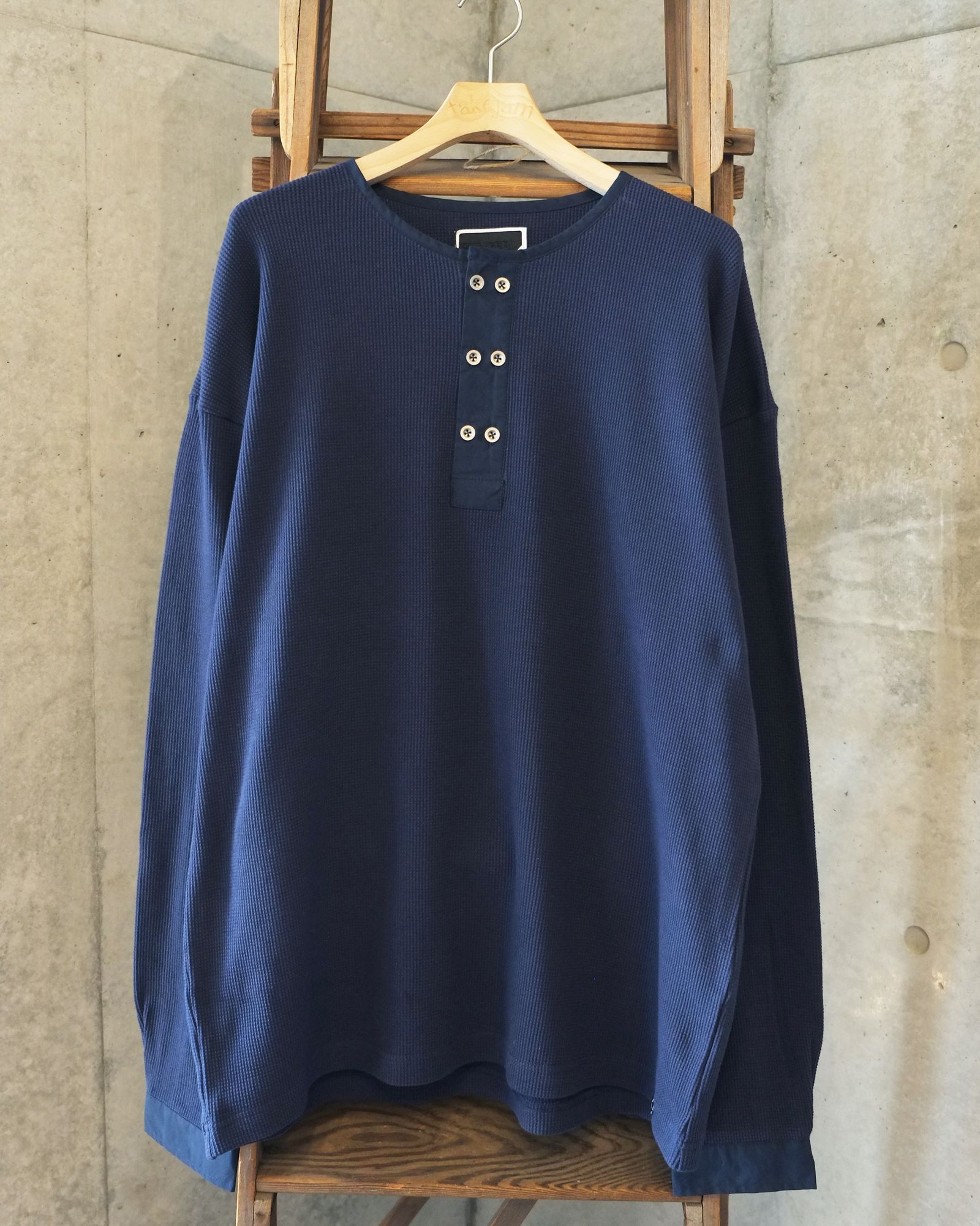 Double Henley L/S Tee / ヘンリー ロングスリーブTシャツ / ネイビー / PD-262-LCS-041