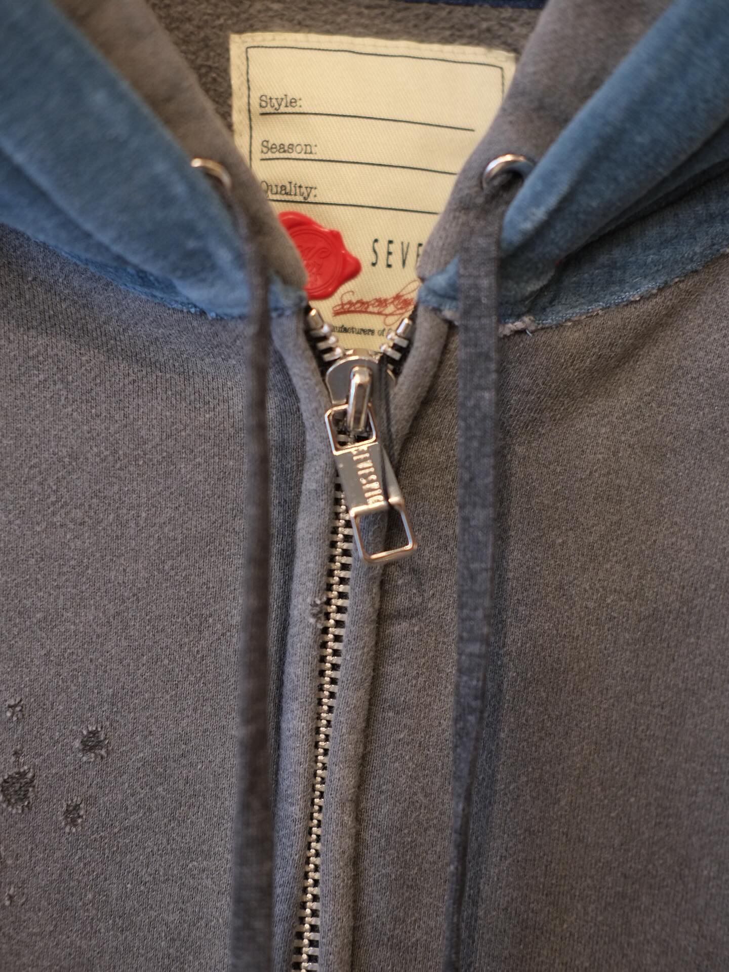 Velour Layered Zip up Hoodie