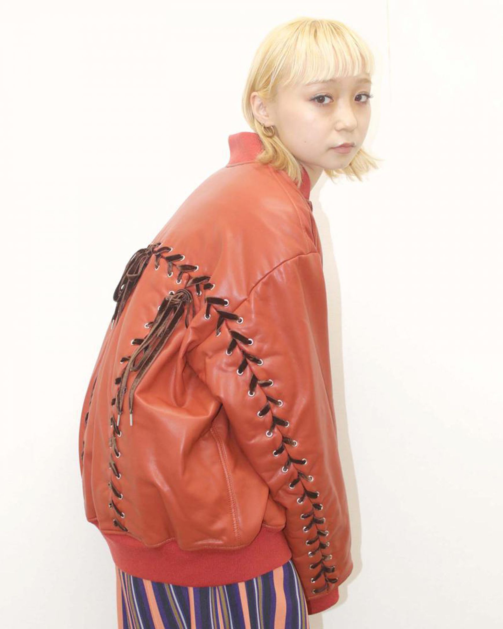 g.vg.v  LACE UP MA-1 BLOUSON