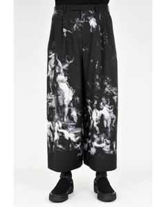 <ラスト一点>2Tuck Cropped Wide Slacks