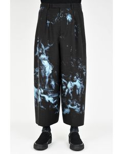 <ラスト一点>2Tuck Cropped Wide Slacks