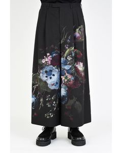 2Tuck Cropped Wide Slacks