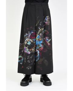 2Tuck Cropped Wide Slacks