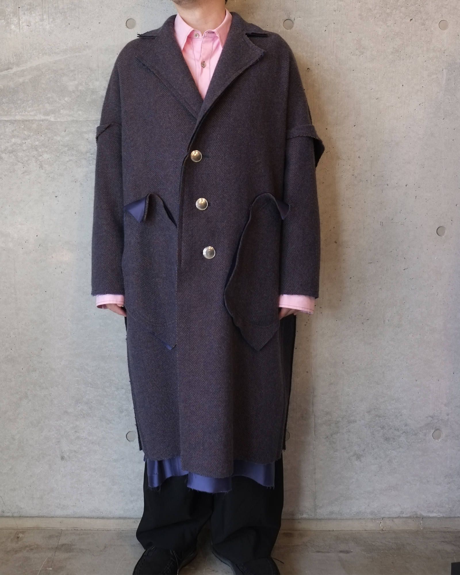 【期間限定】sulvam サルバム break over coat ブラウン S